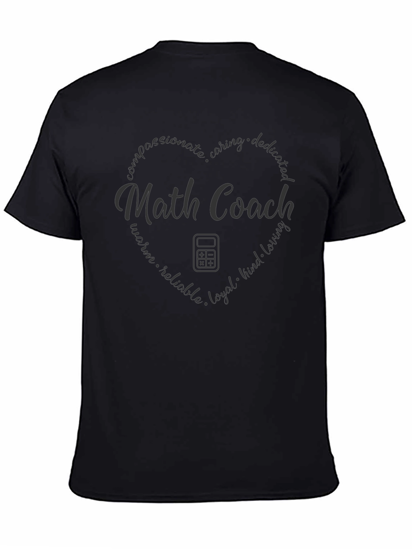 Math Coach Heart Design T-Shirt