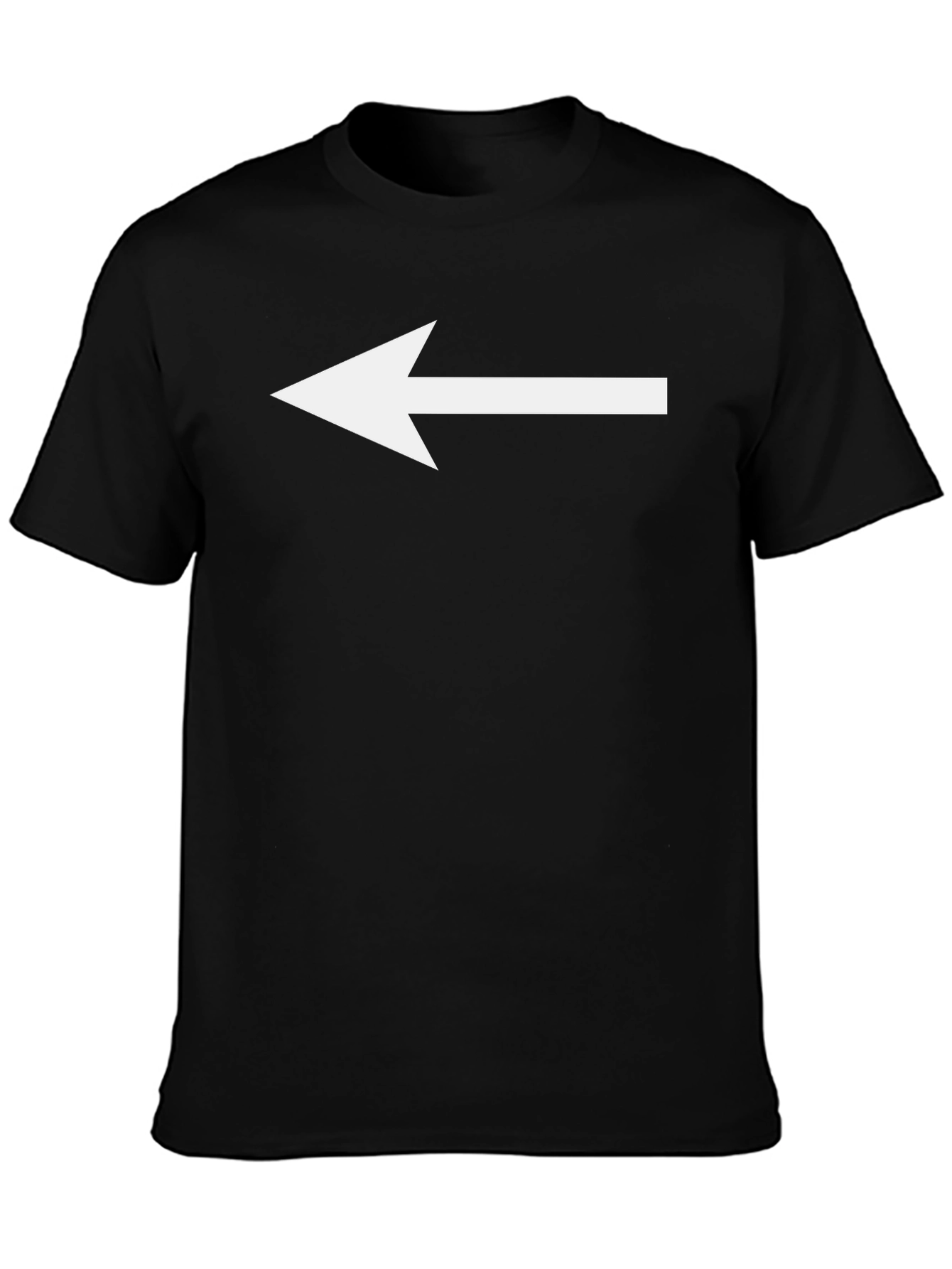 Left Arrow Black T-Shirt - Point the Way!