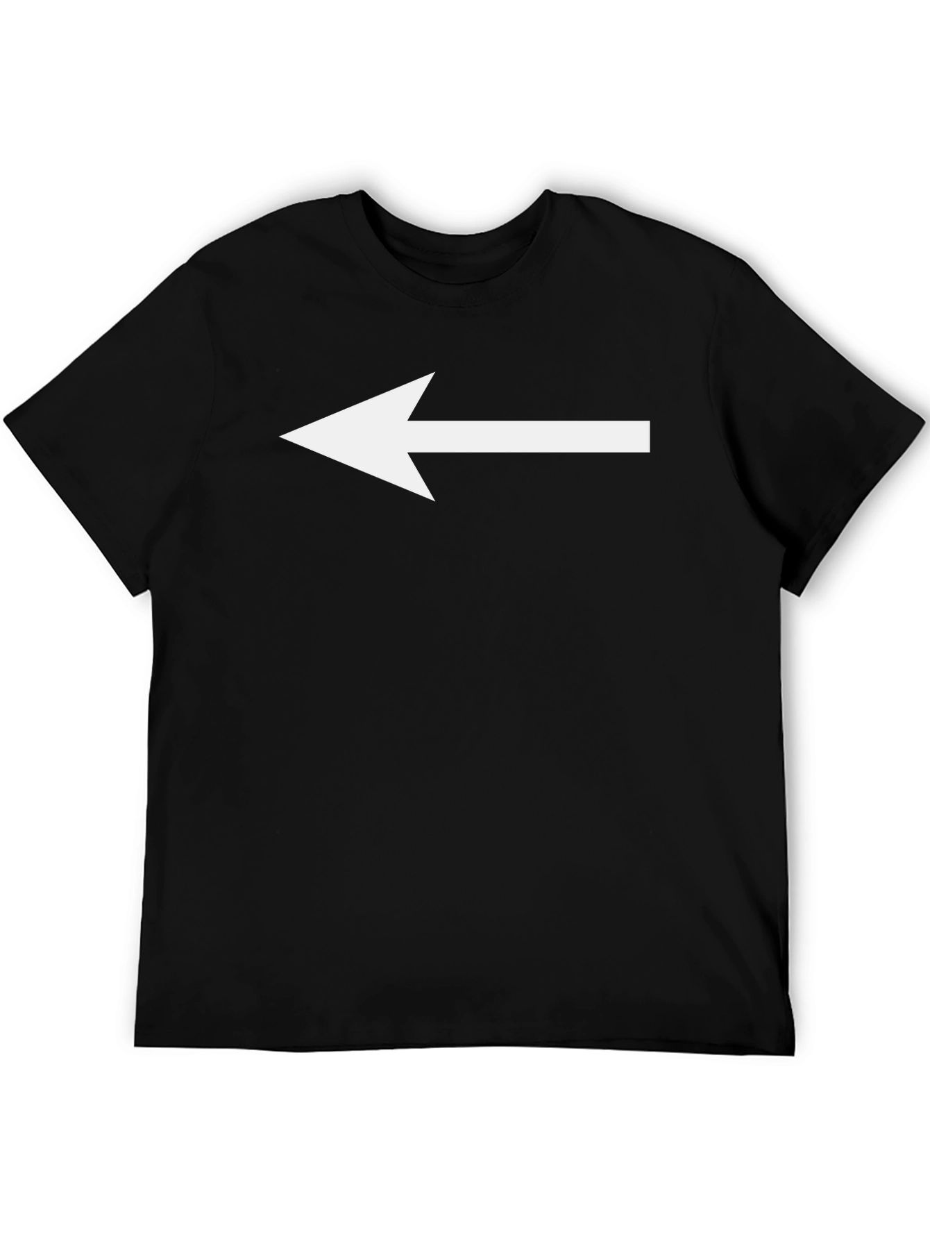 Left Arrow Black T-Shirt - Point the Way!
