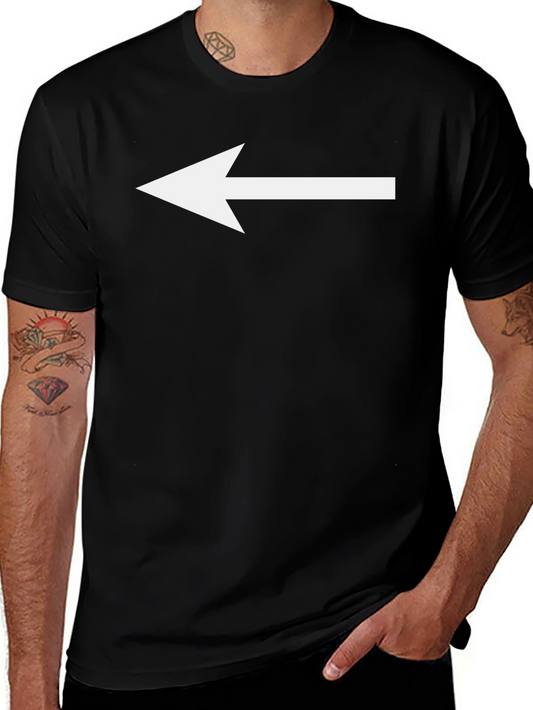 Left Arrow Black T-Shirt - Point the Way!