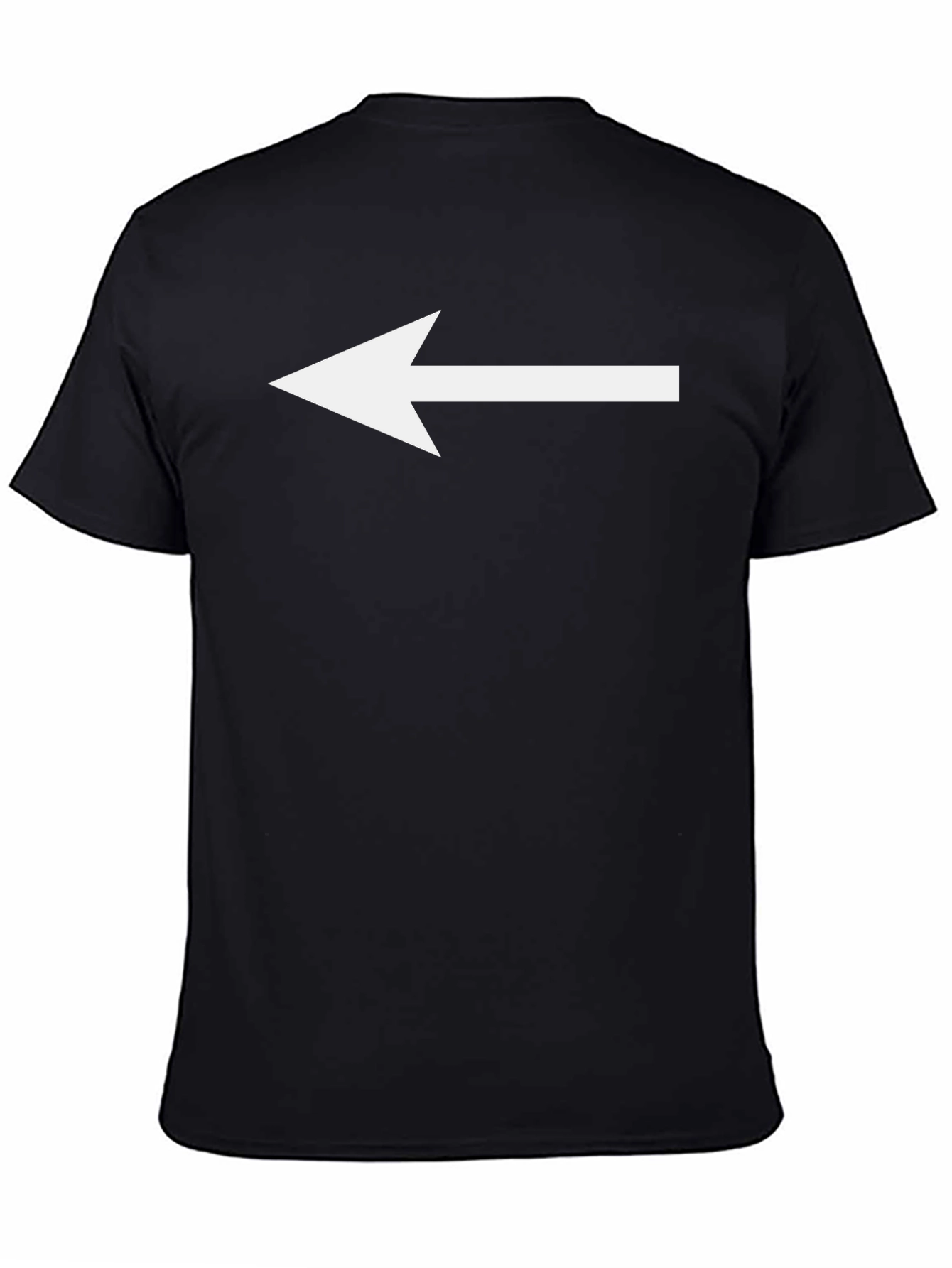 Left Arrow Black T-Shirt - Point the Way!