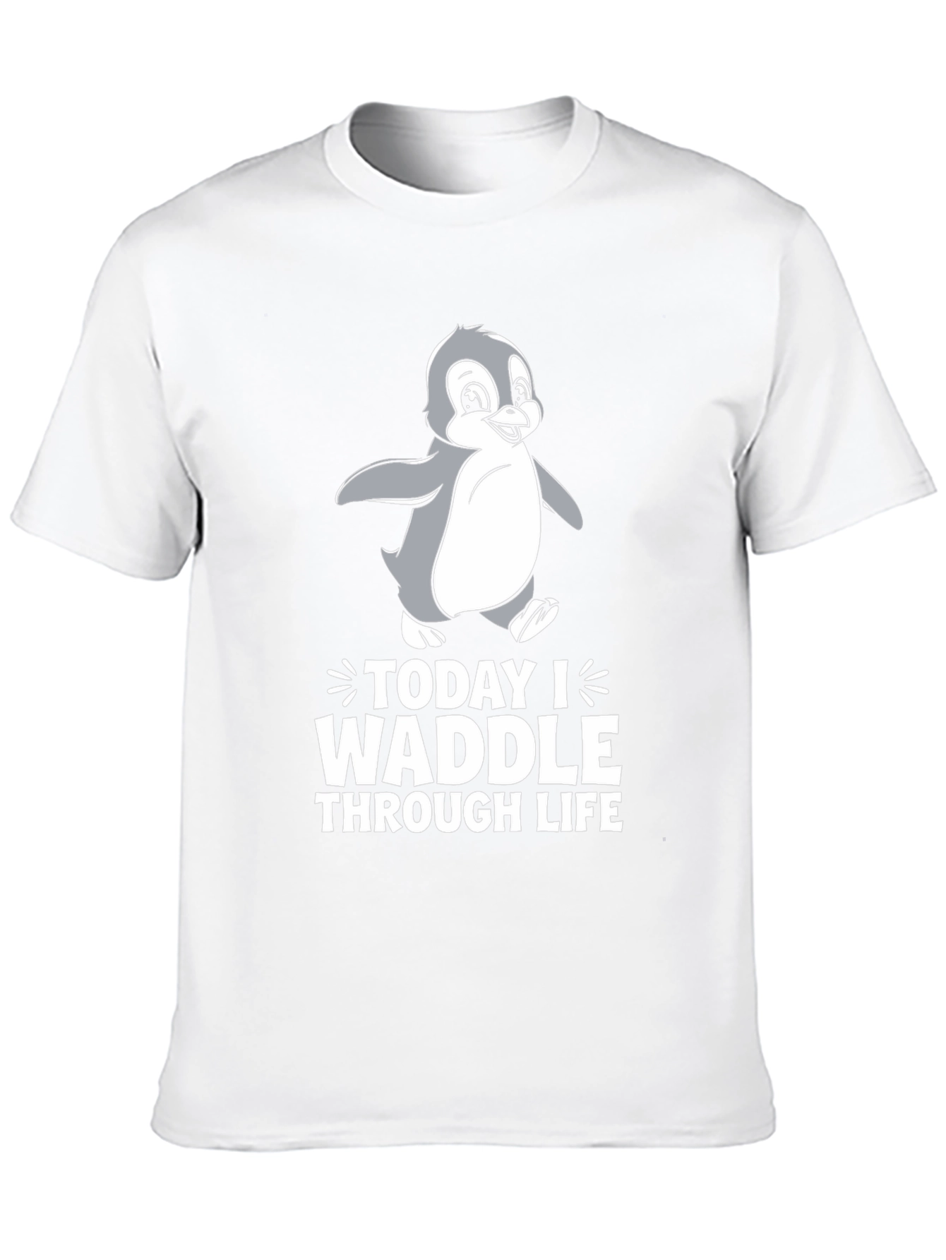 Today I Waddle T-Shirt - Penguin Lover Tee