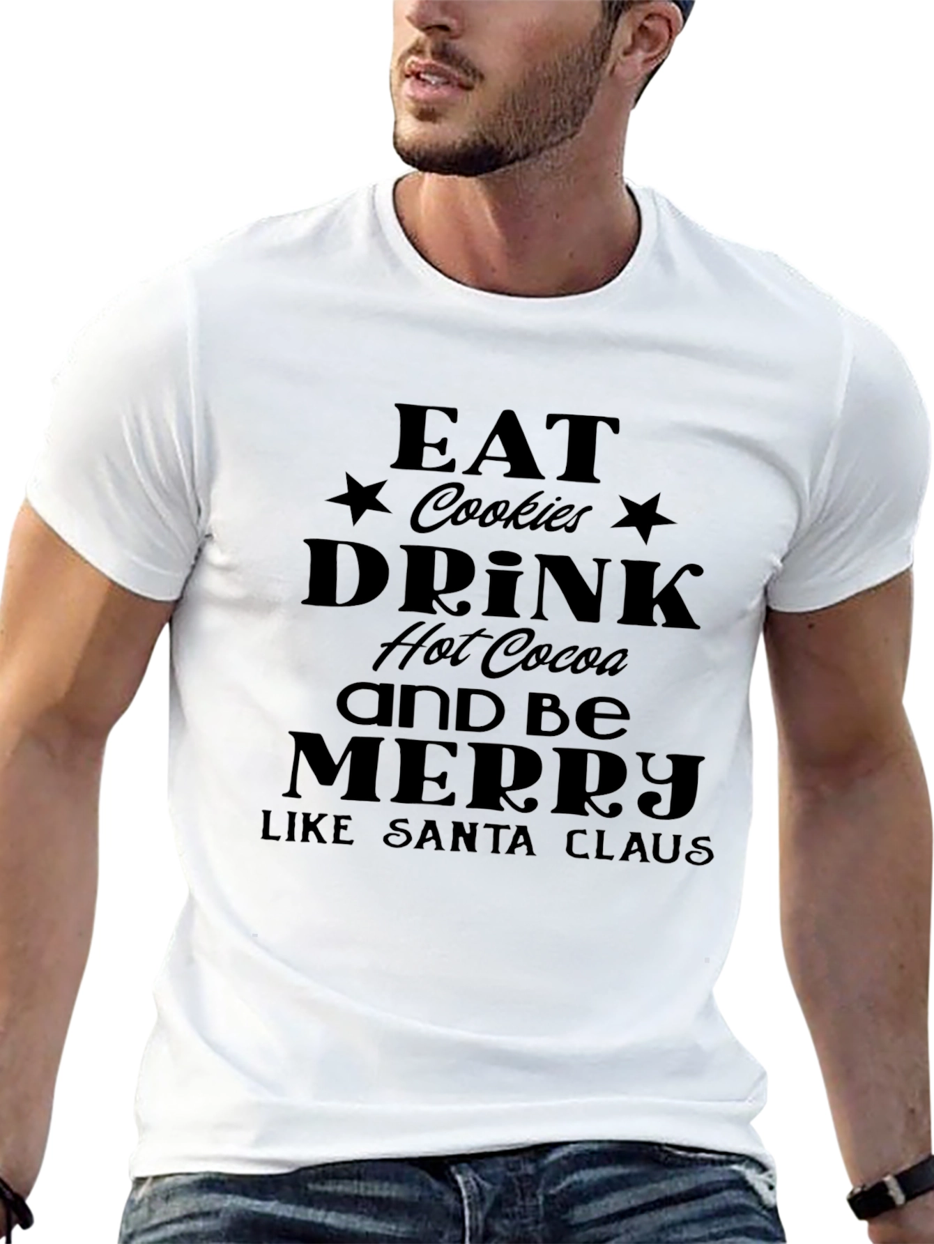 Eat Cookies Drink Hot Cocoa Christmas T-Shirt