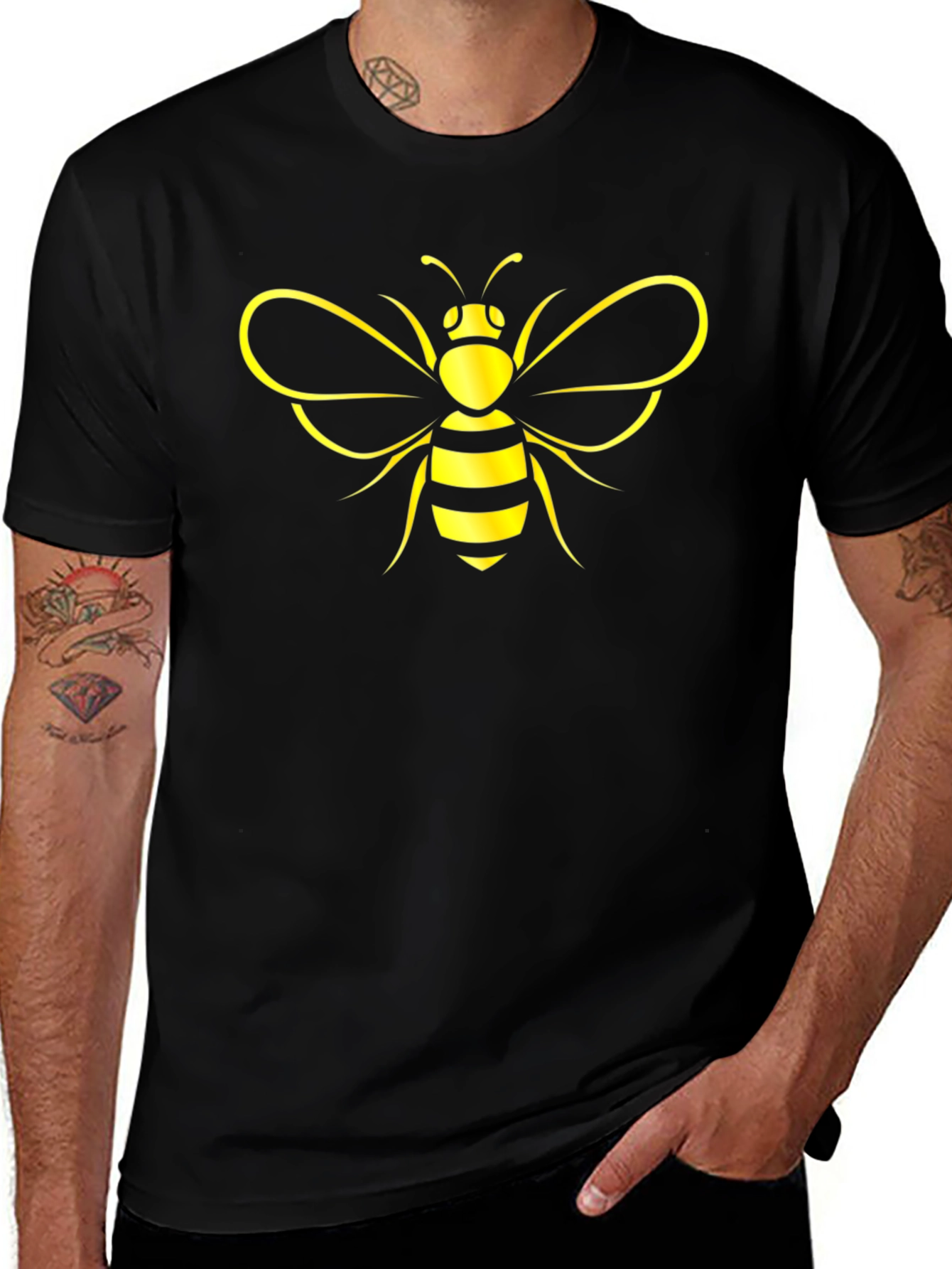 Bee Graphic Black T-Shirt