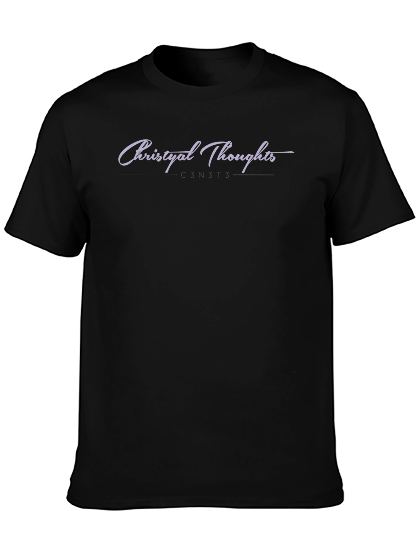 Christyal Thoughts Graphic Black T-Shirt