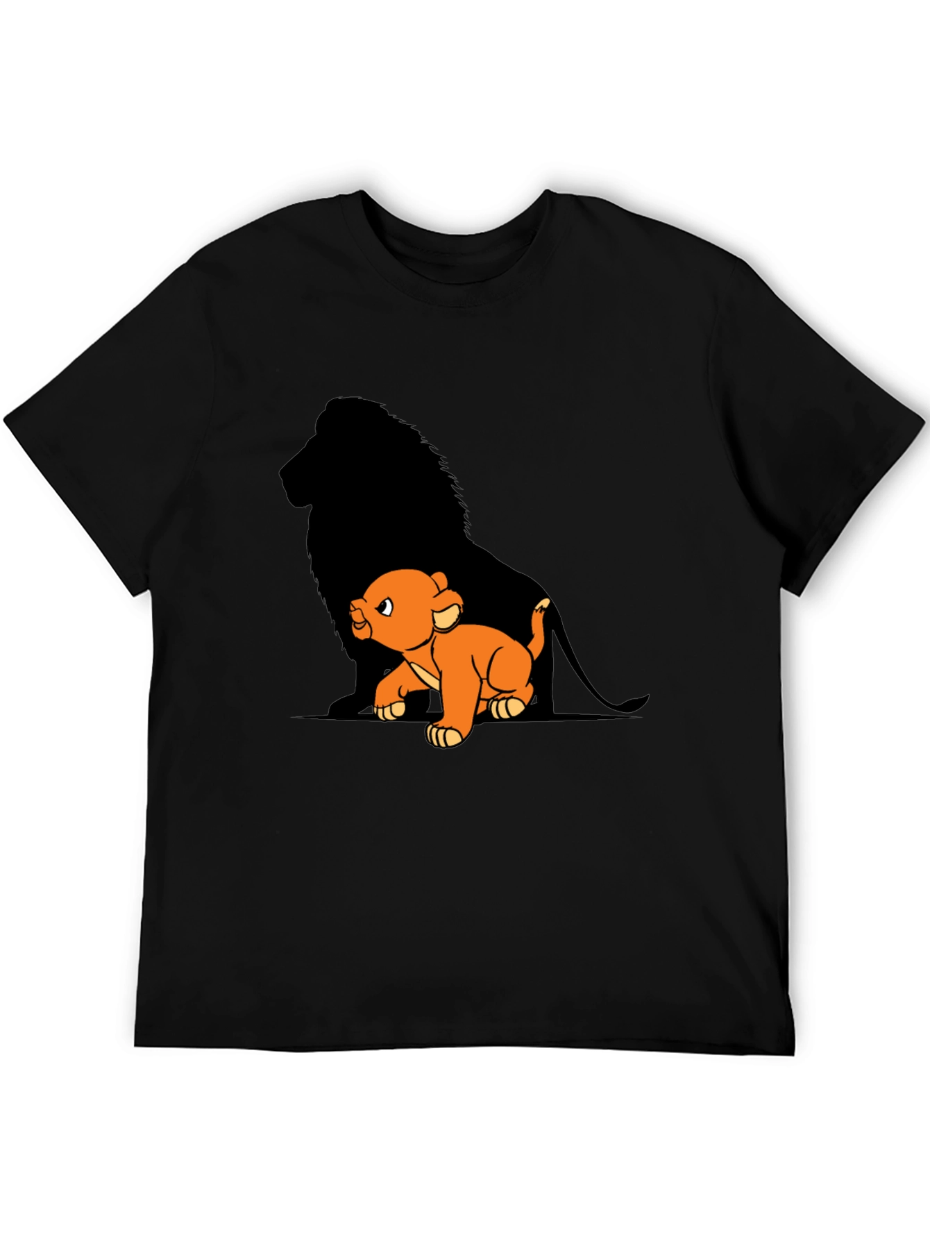 Lion King Simba T-Shirt Black Cotton