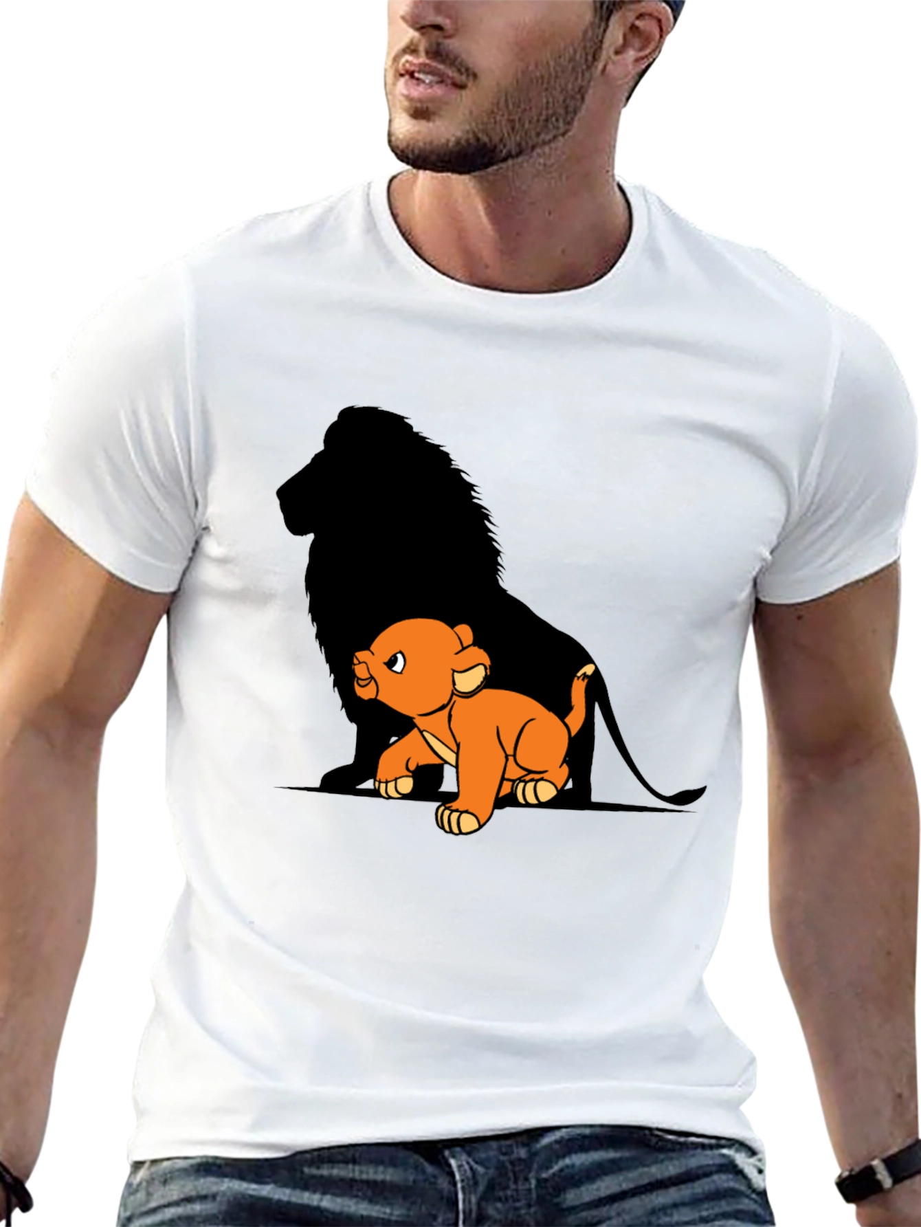 Lion King Simba T-Shirt Black Cotton