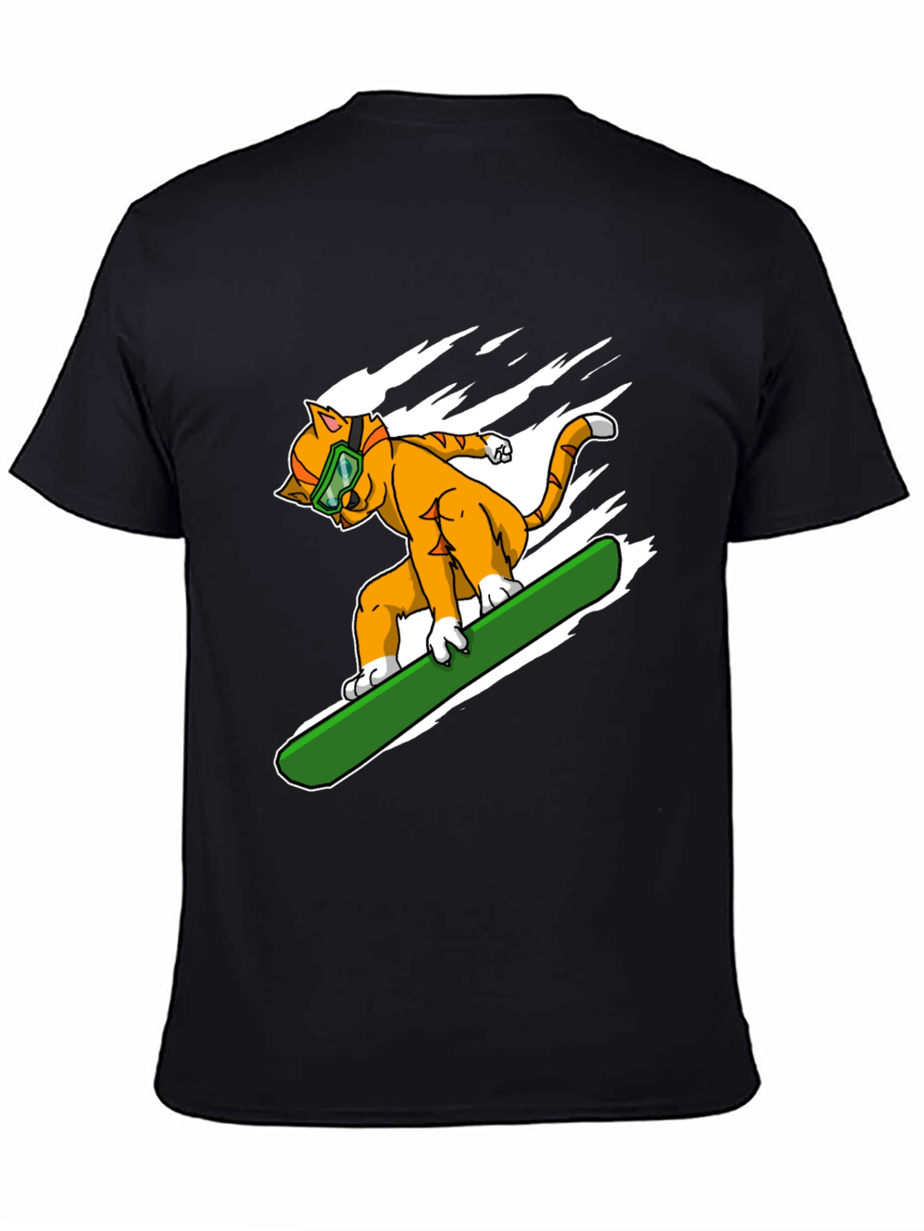 Cool Cat Snowboarding Graphic Tee