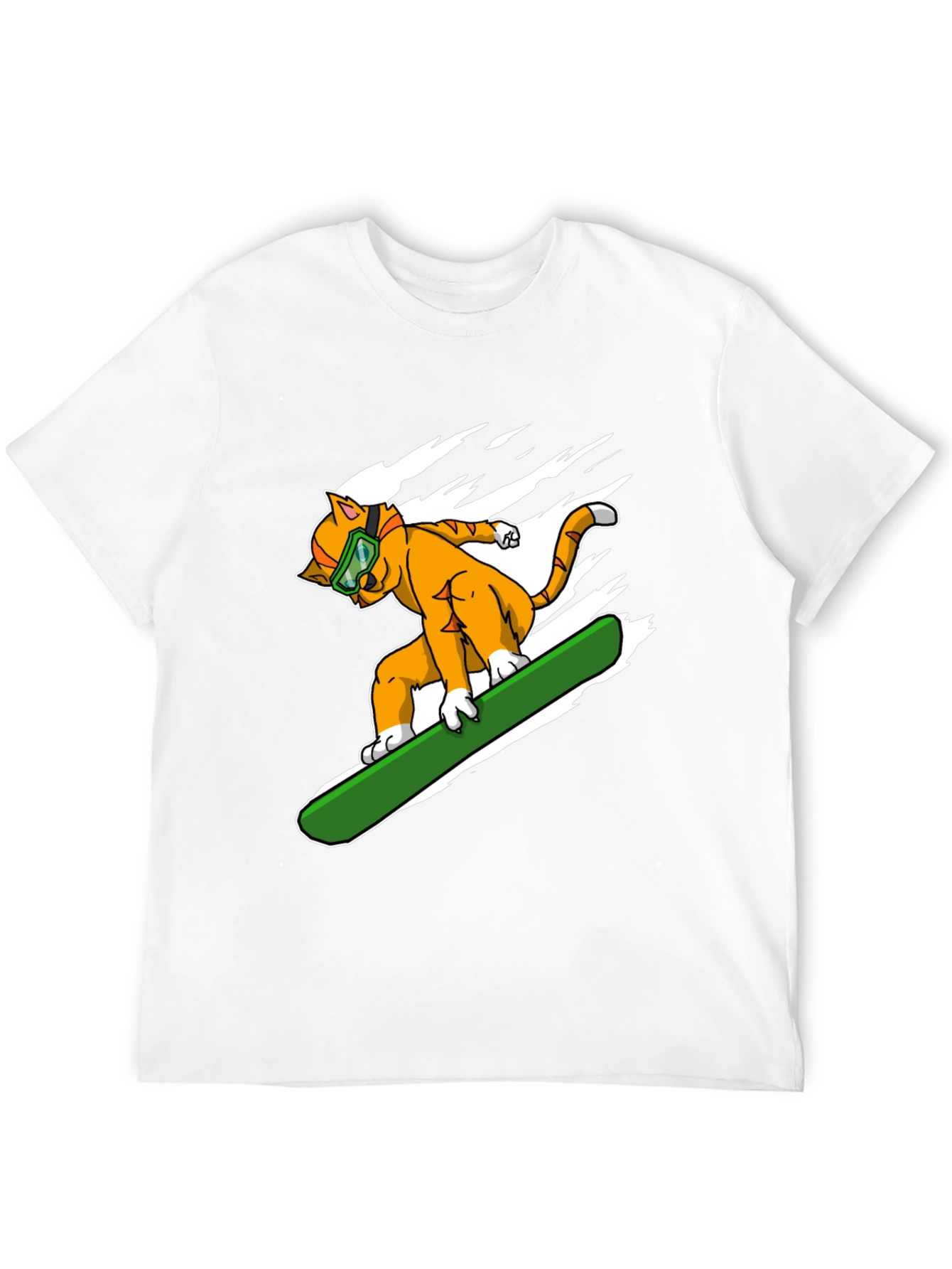 Cool Cat Snowboarding Graphic Tee