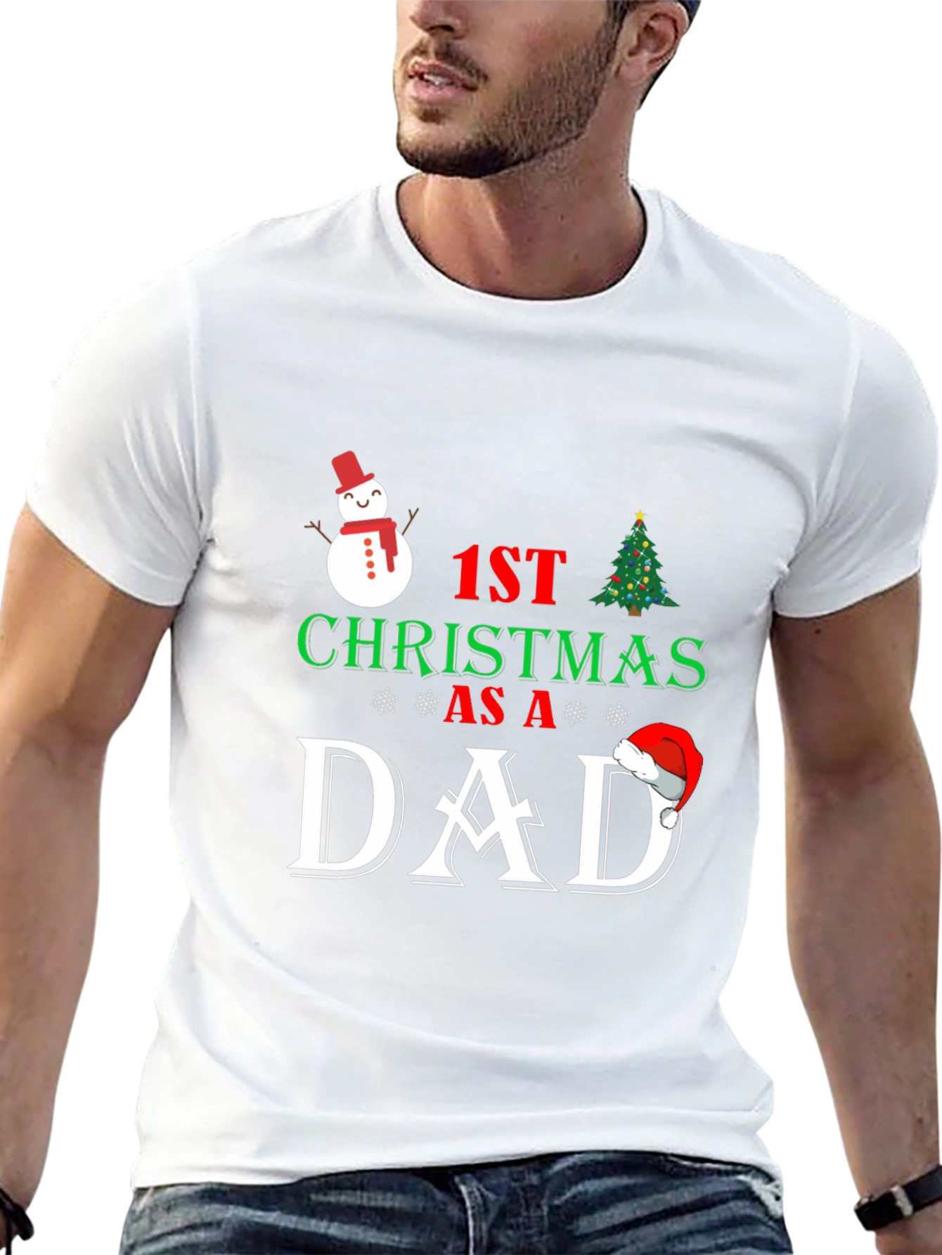 1st Christmas as a Dad T-Shirt