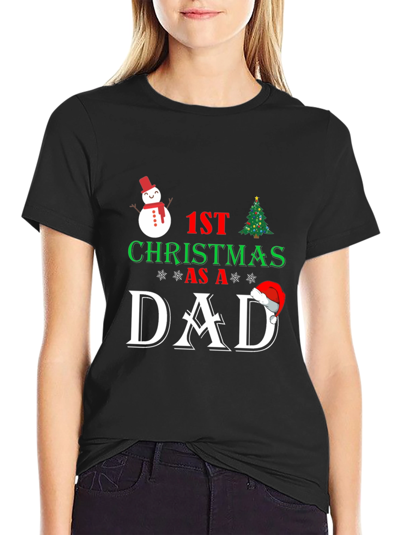 1st Christmas as a Dad T-Shirt