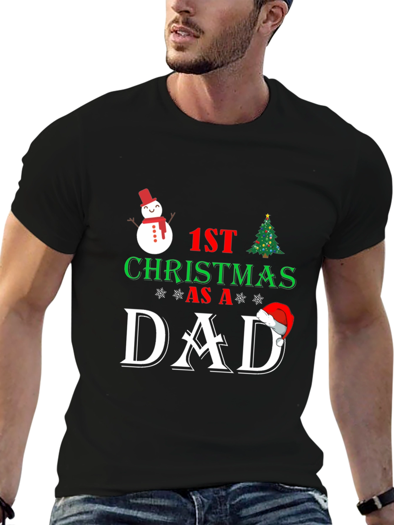 1st Christmas as a Dad T-Shirt
