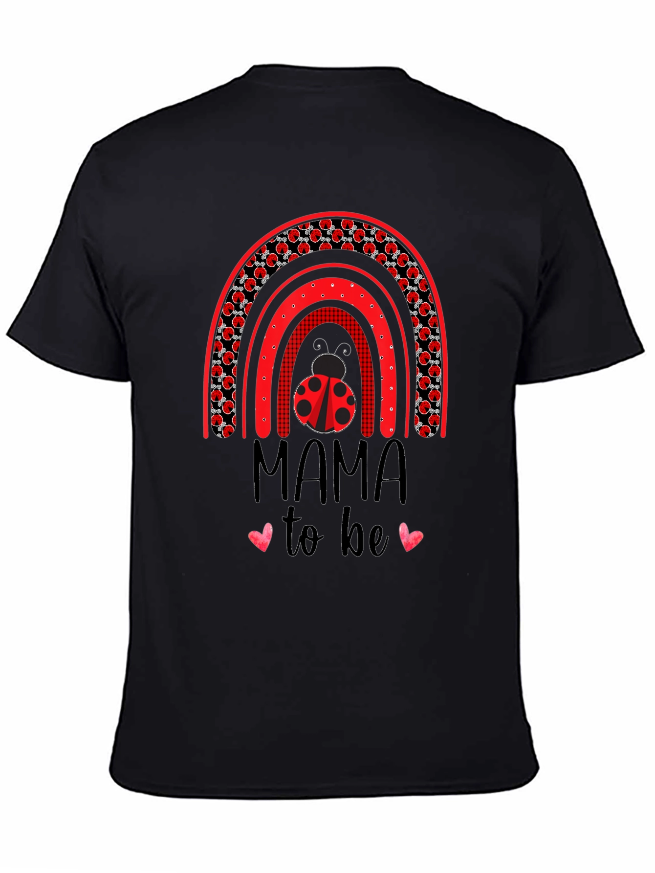 Mama To Be Ladybug Rainbow Shirt