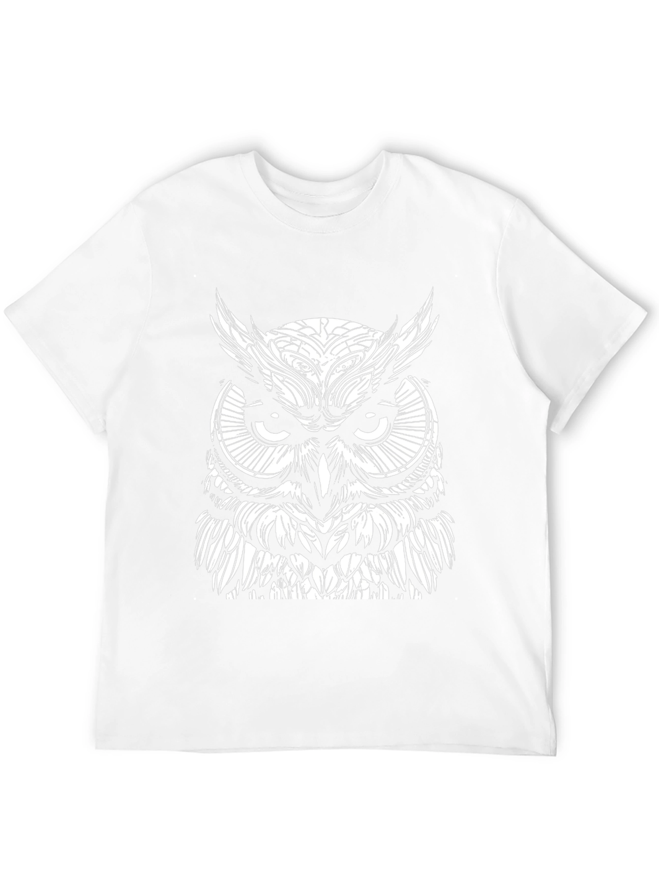 Owl Graphic Print Black T-Shirt for Men