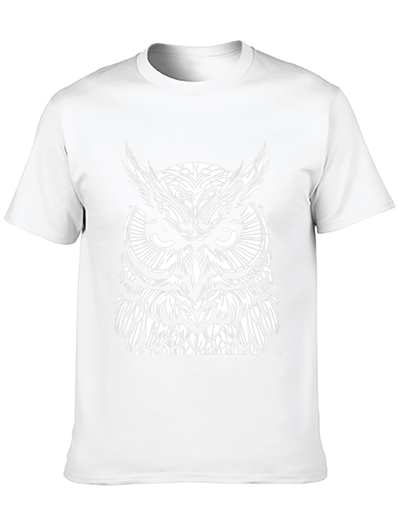 Owl Graphic Print Black T-Shirt for Men