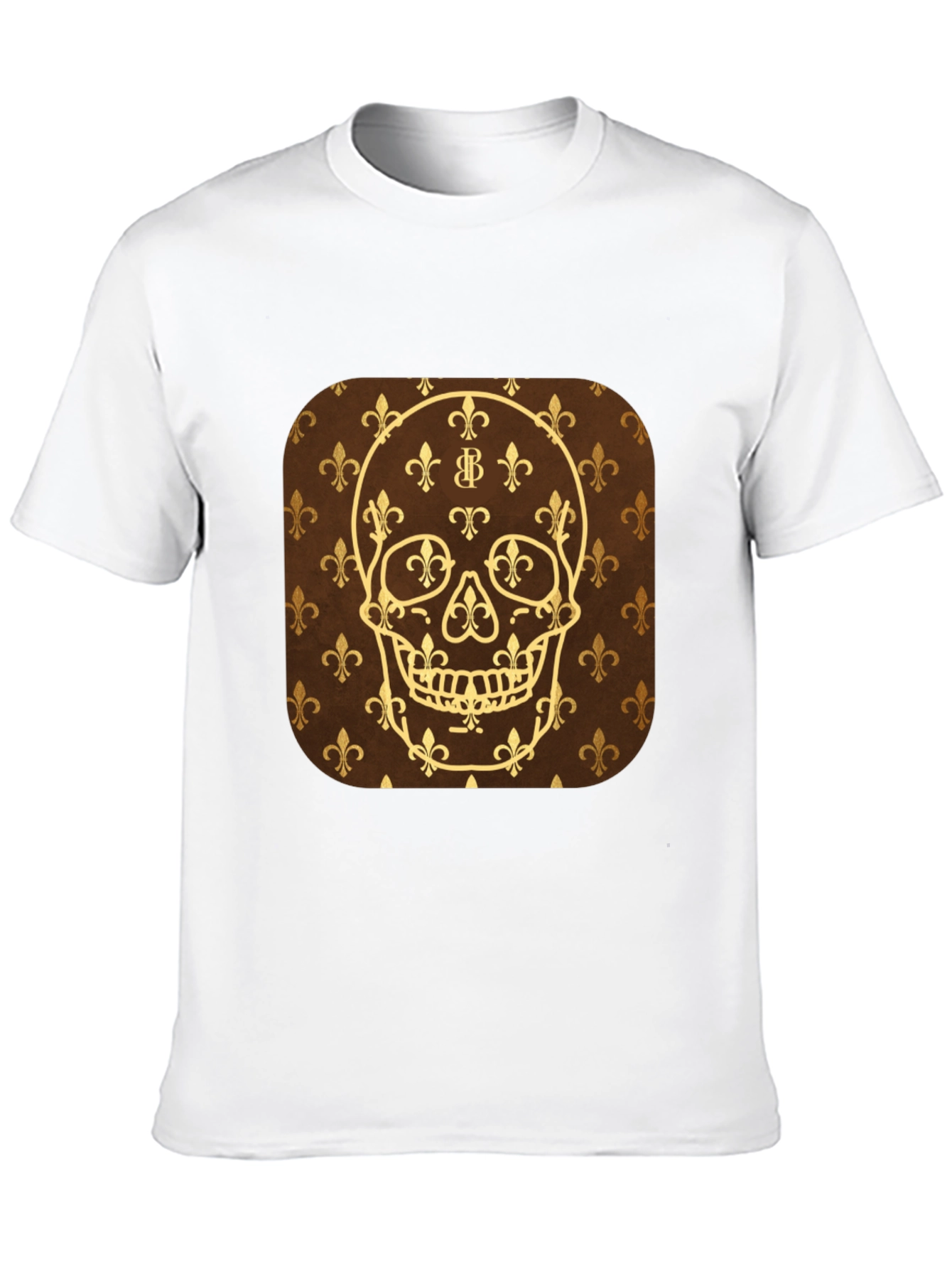 Skull Fleur-de-lis Graphic T-Shirt - Mens Black Tee