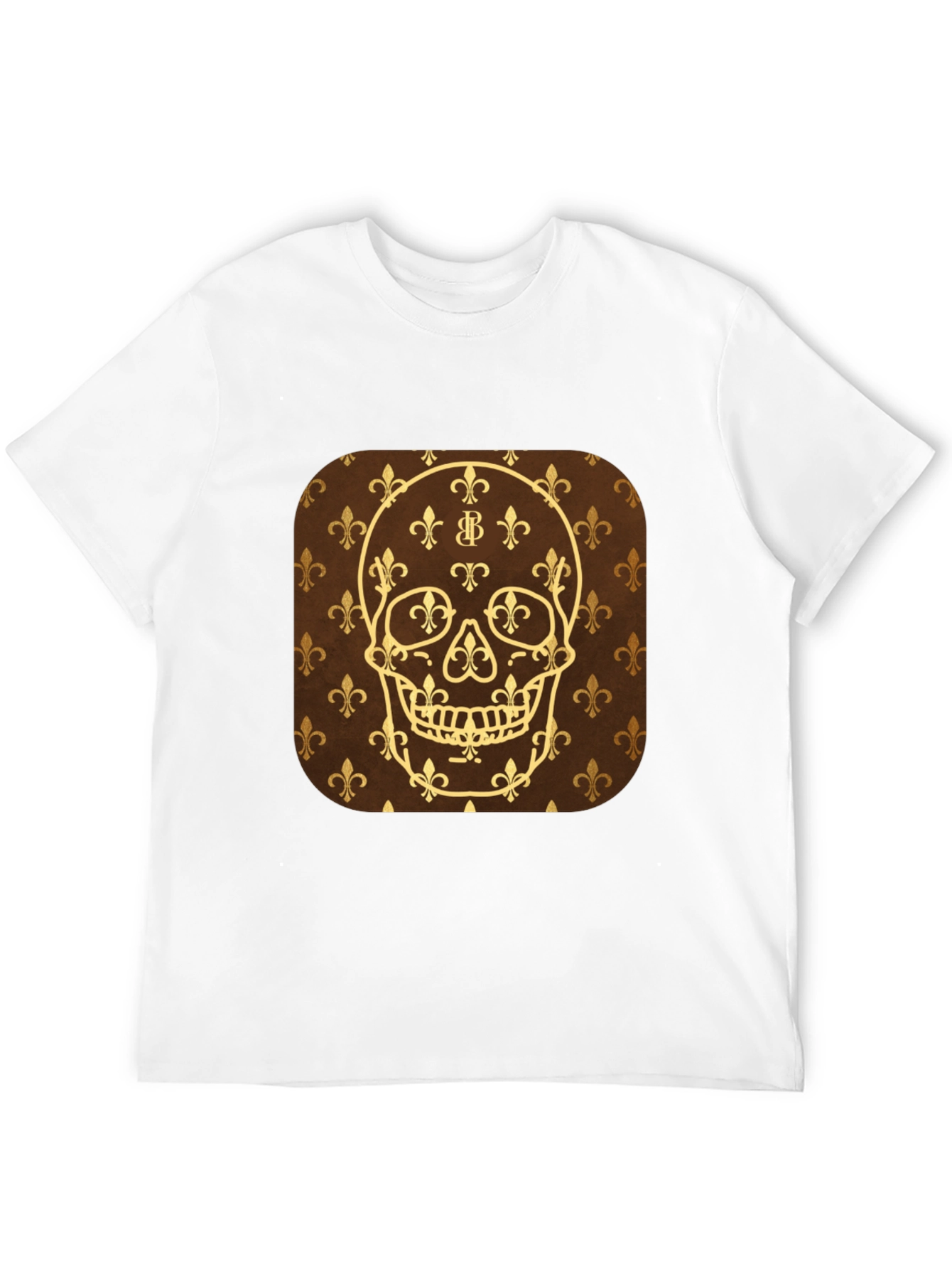 Skull Fleur-de-lis Graphic T-Shirt - Mens Black Tee