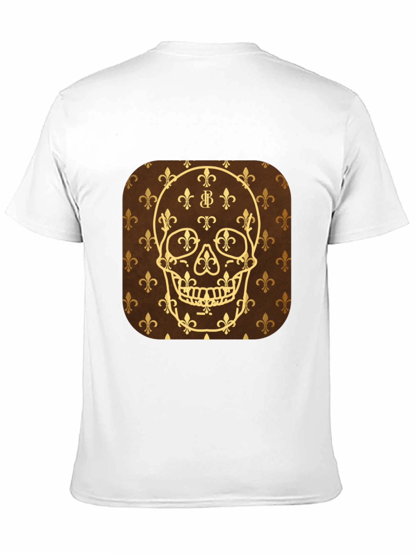 Skull Fleur-de-lis Graphic T-Shirt - Mens Black Tee