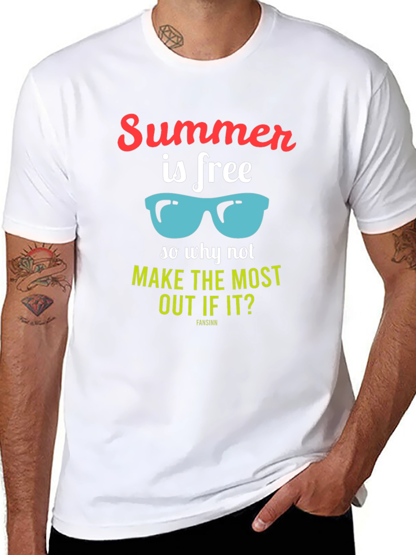 Summer is Free Graphic T-Shirt - Black