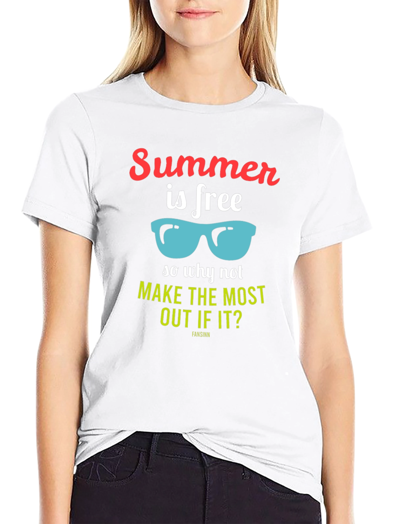 Summer is Free Graphic T-Shirt - Black