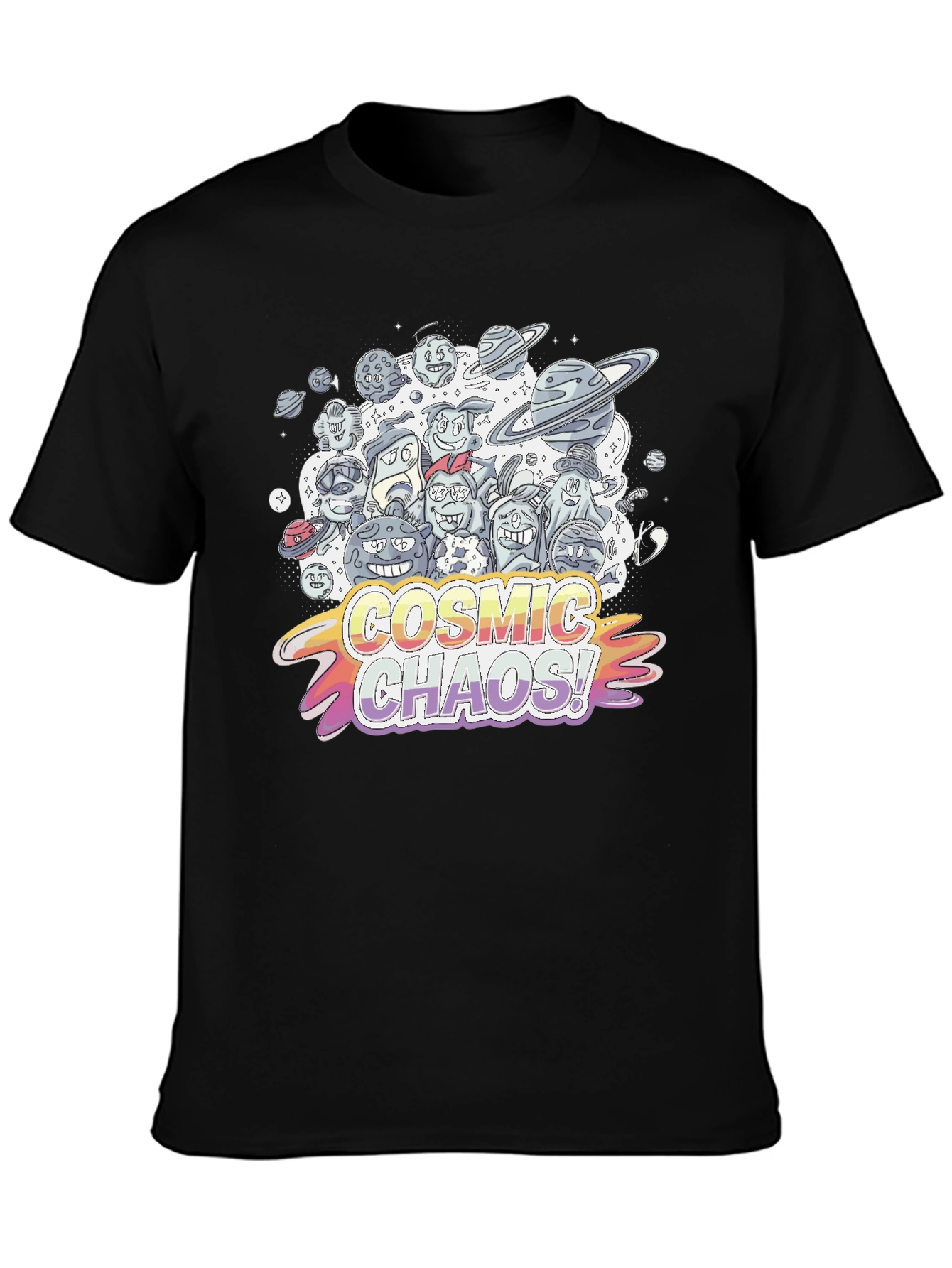 Cosmic Chaos Graphic Print T-Shirt