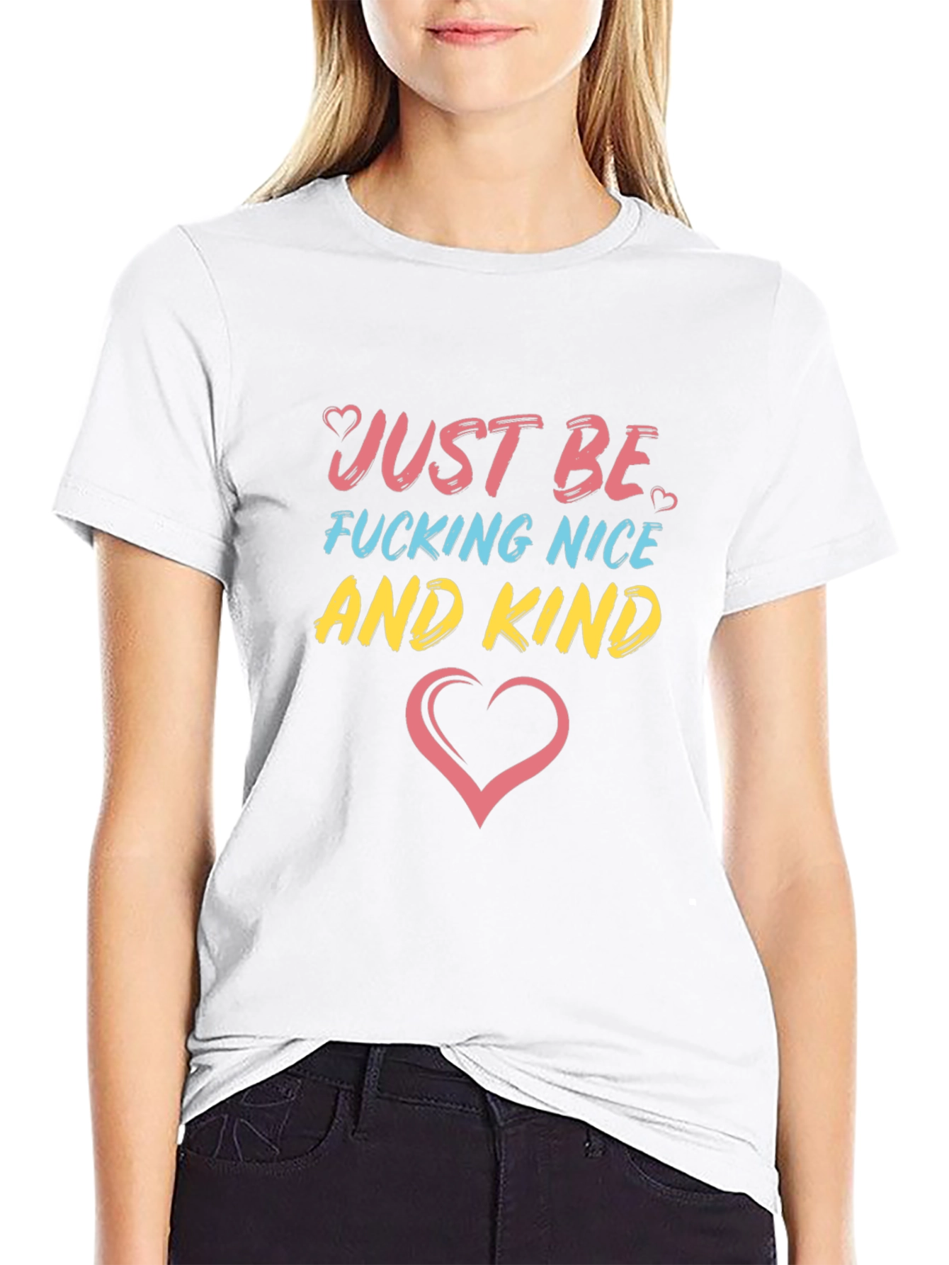 Just Be Nice & Kind Graphic Tee - Black