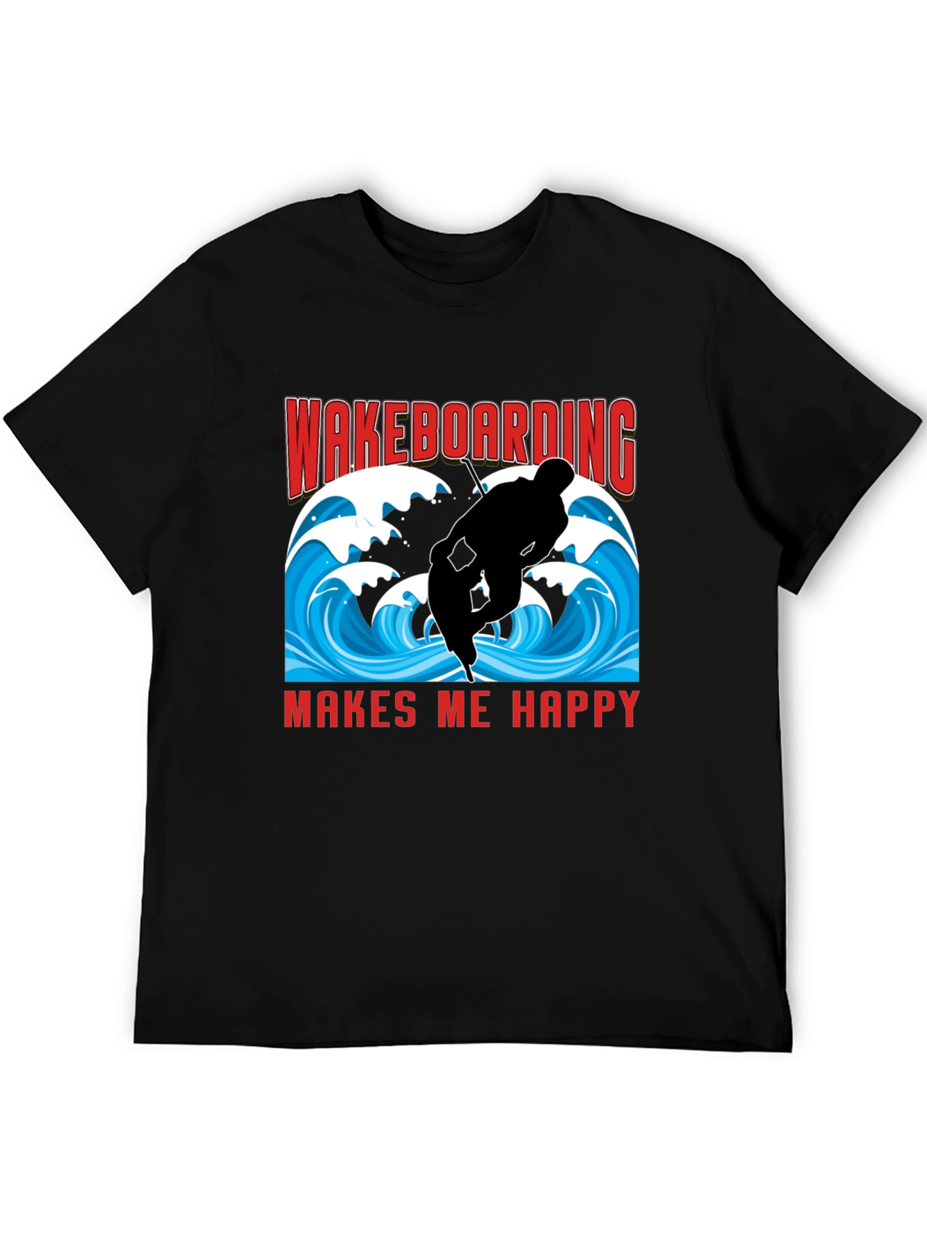 Wakeboarding Makes Me Happy T-Shirt