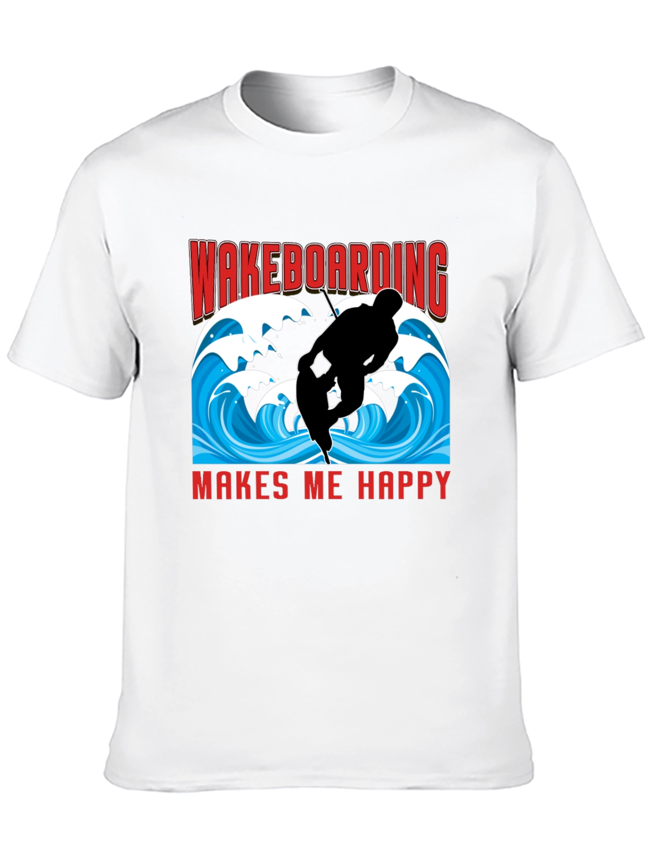 Wakeboarding Makes Me Happy T-Shirt