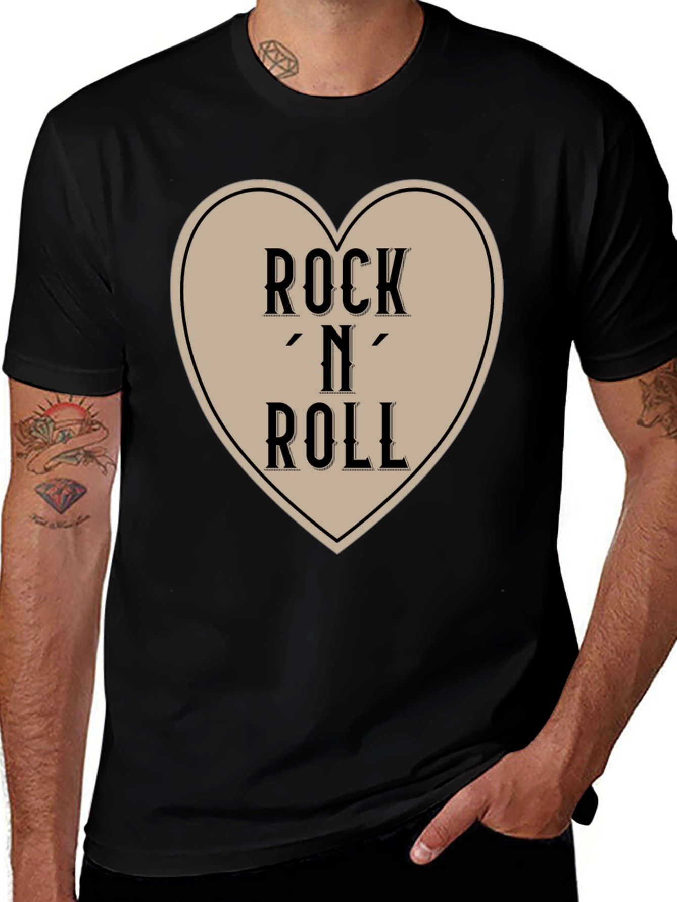 Rock N Roll Heart Graphic Tee