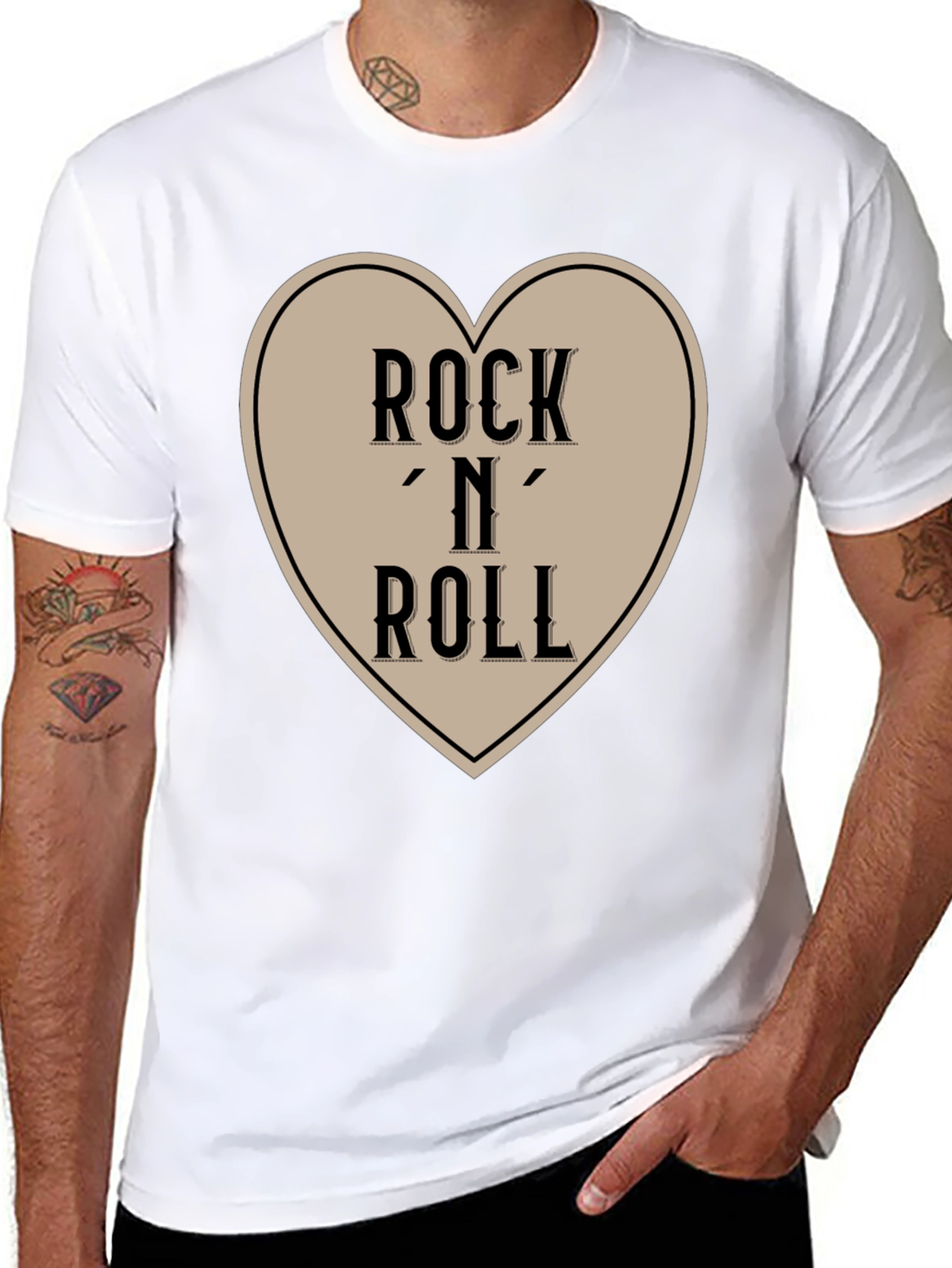 Rock N Roll Heart Graphic Tee