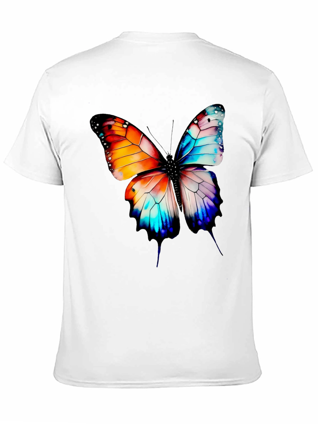 Butterfly Graphic Print Black T-Shirt