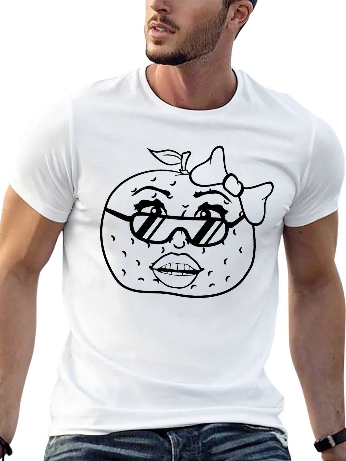 Fun Orange Cartoon Graphic Tee - Unisex