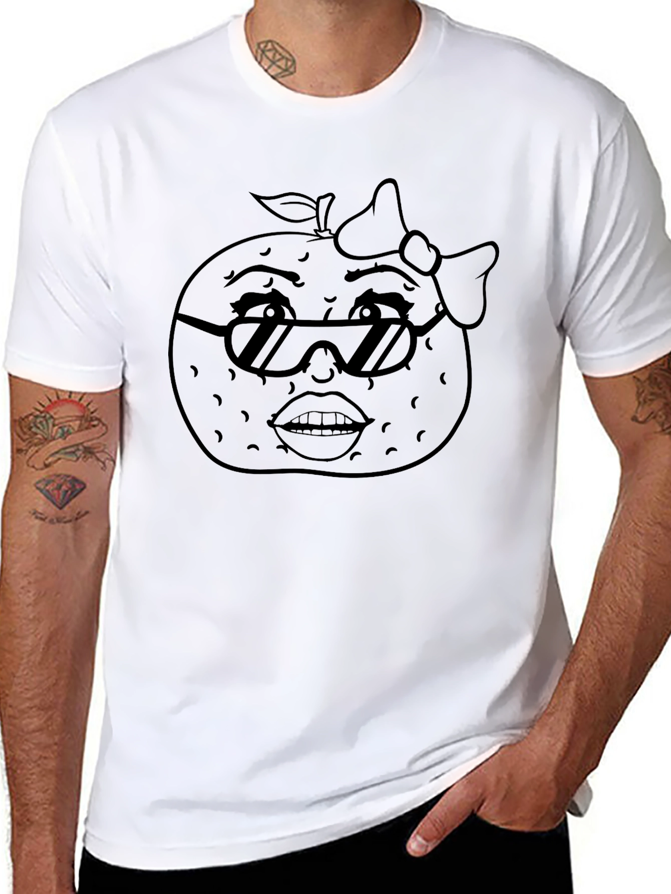 Fun Orange Cartoon Graphic Tee - Unisex