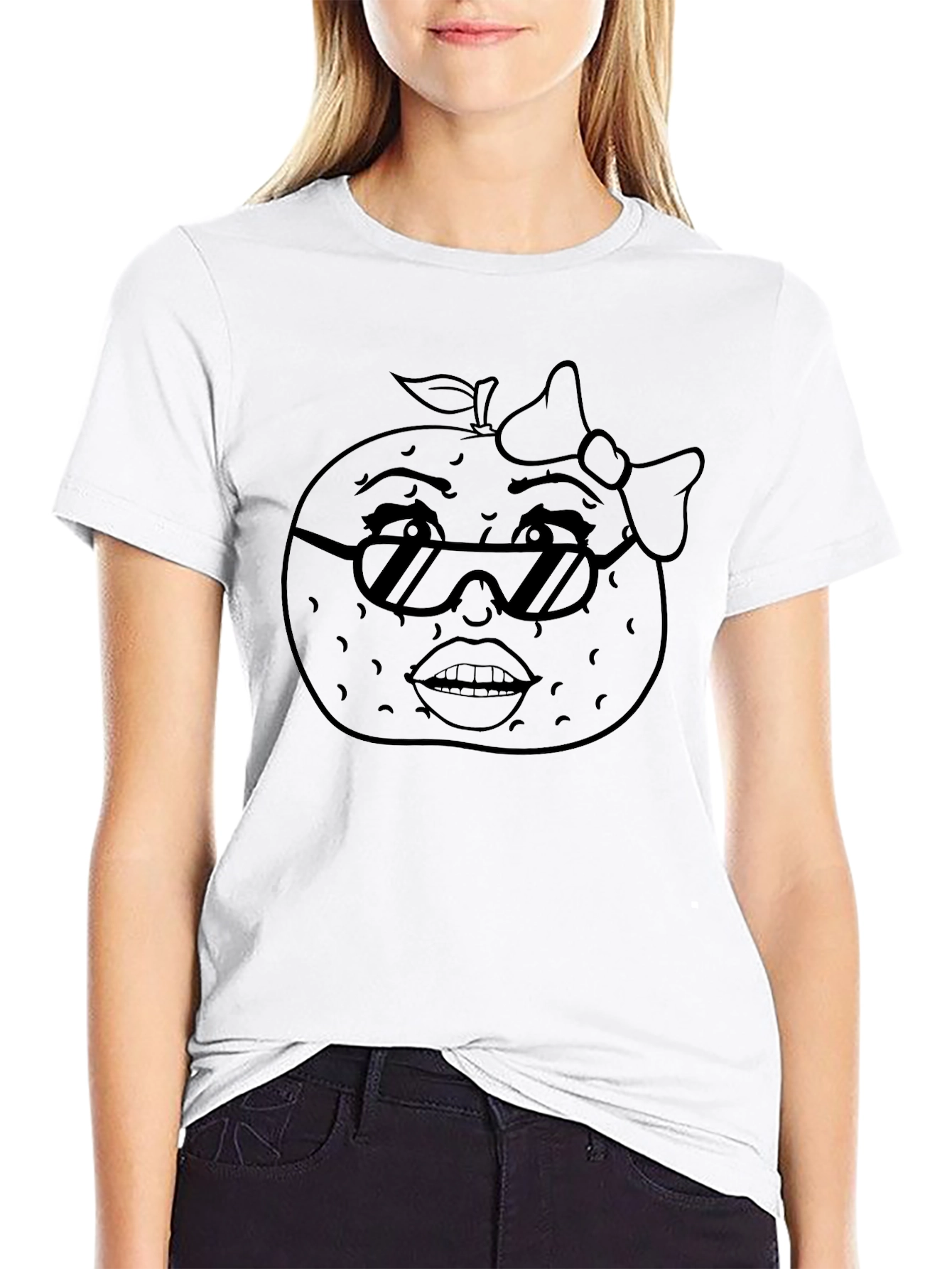 Fun Orange Cartoon Graphic Tee - Unisex