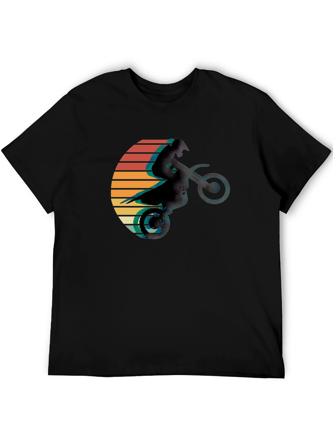Retro Motocross Sunset Graphic Tee