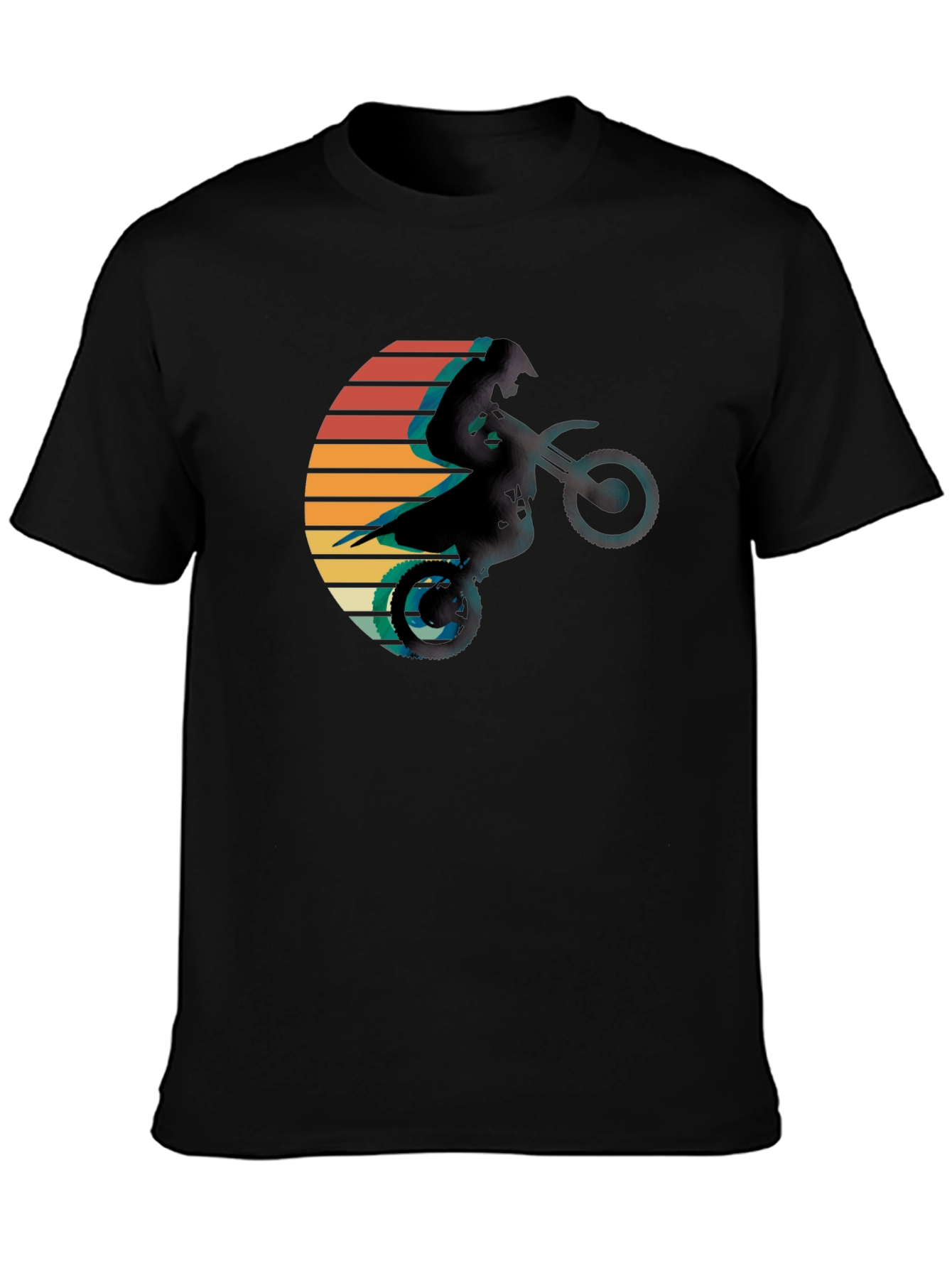 Retro Motocross Sunset Graphic Tee