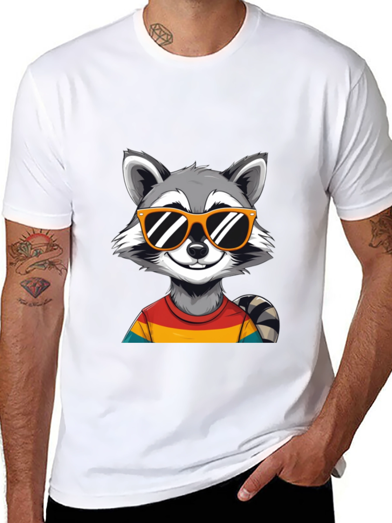 Cool Raccoon T-Shirt - Fun Graphic Tee