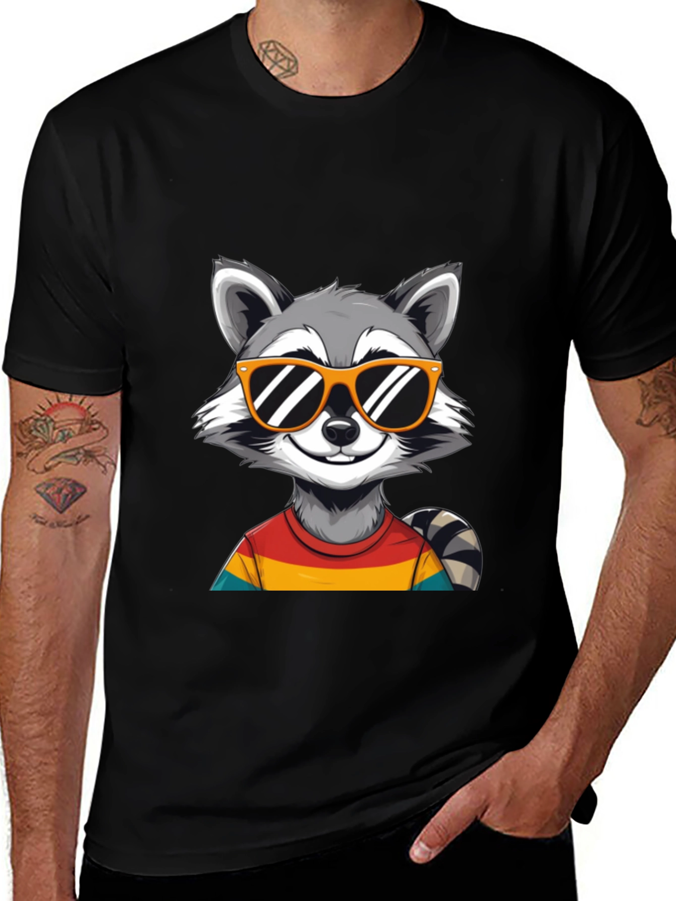 Cool Raccoon T-Shirt - Fun Graphic Tee