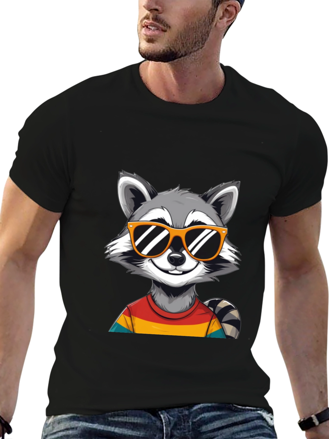 Cool Raccoon T-Shirt - Fun Graphic Tee