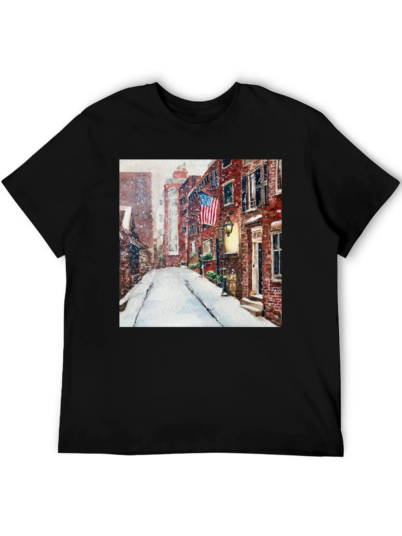 Winter Street Scene Graphic Tee