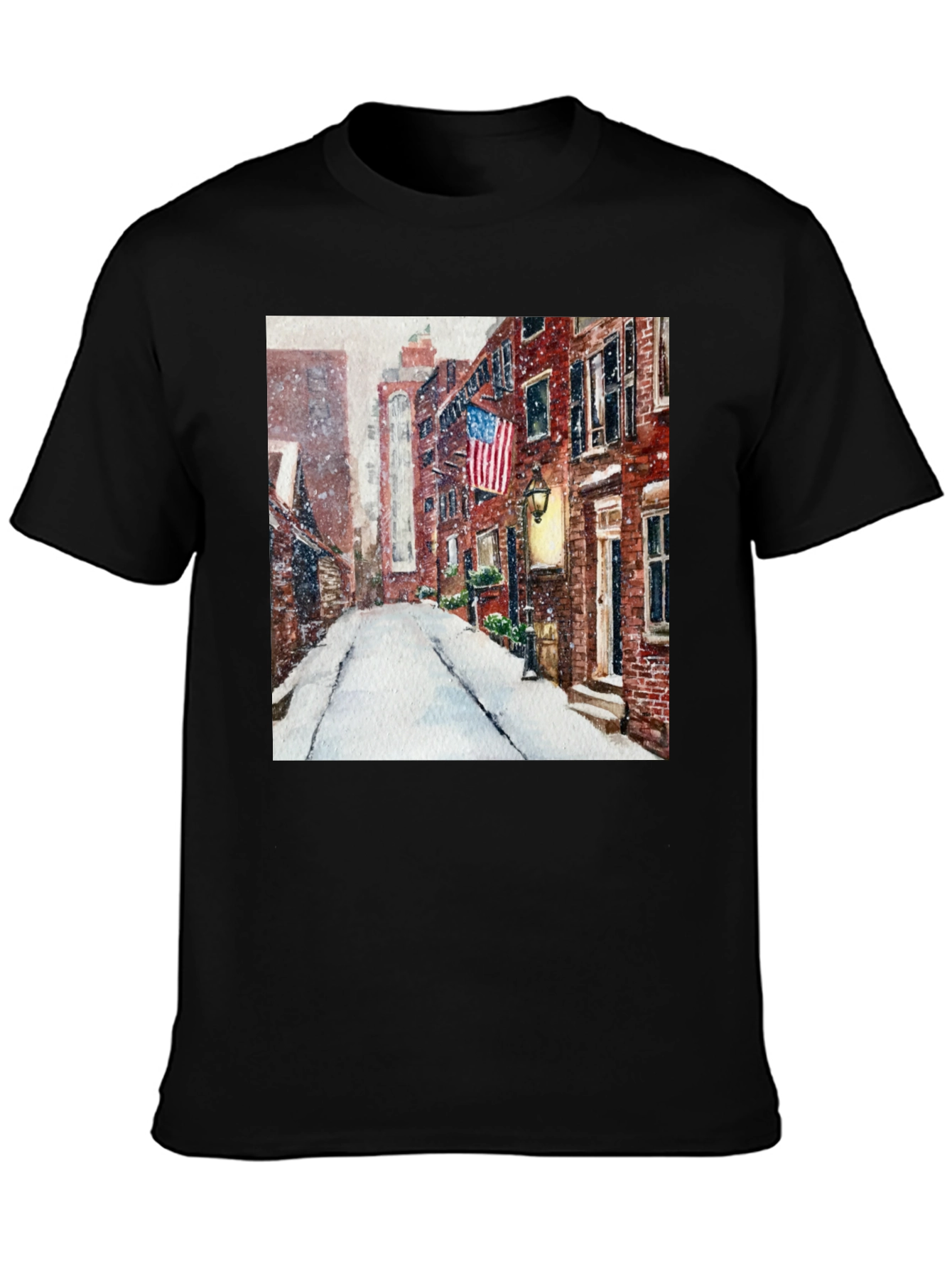 Winter Street Scene Graphic Tee