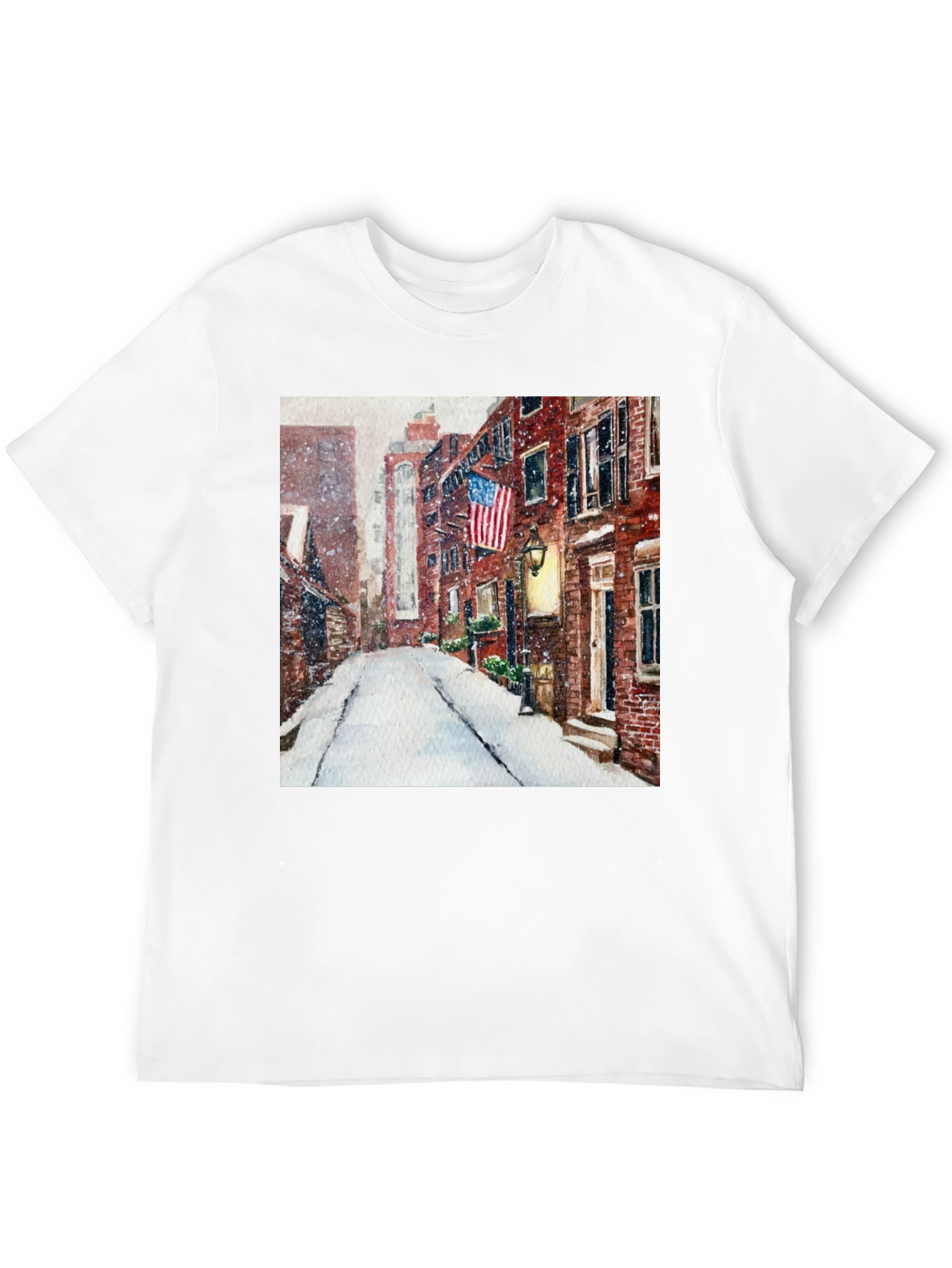 Winter Street Scene Graphic Tee