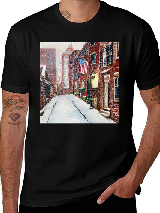 Winter Street Scene Graphic Tee