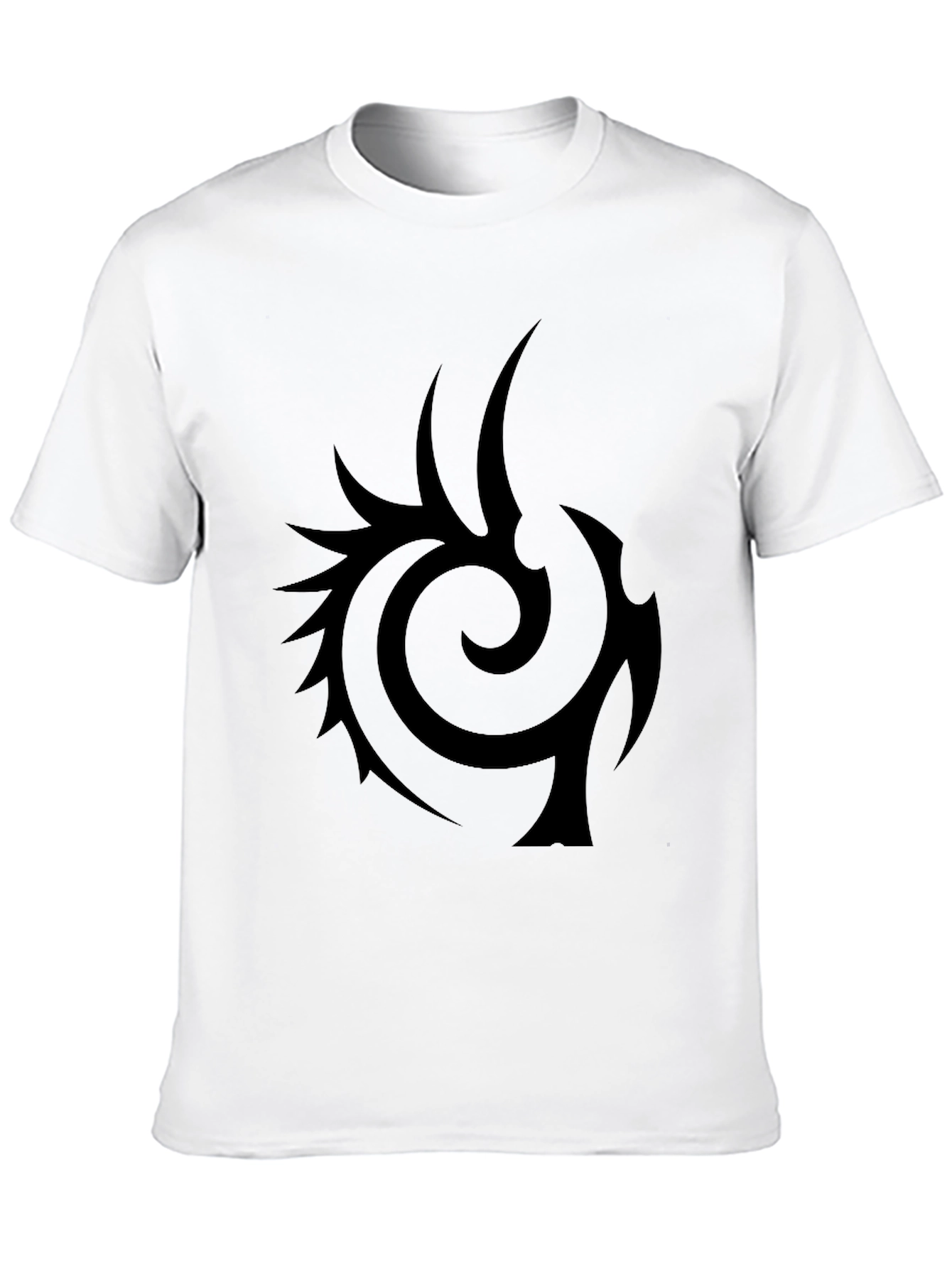 Mens Black T-Shirt with Tribal Design
