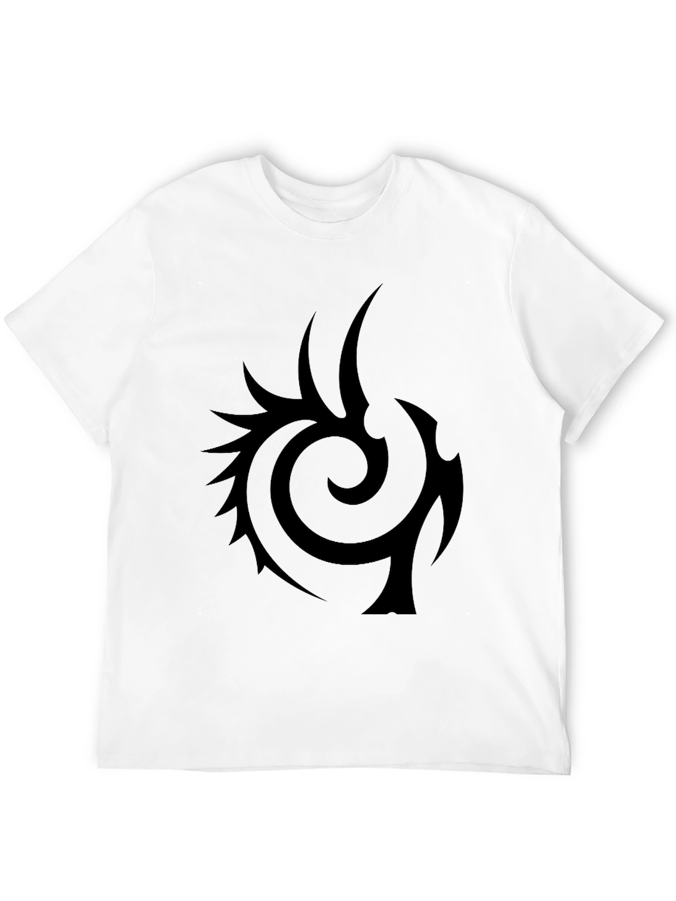 Mens Black T-Shirt with Tribal Design