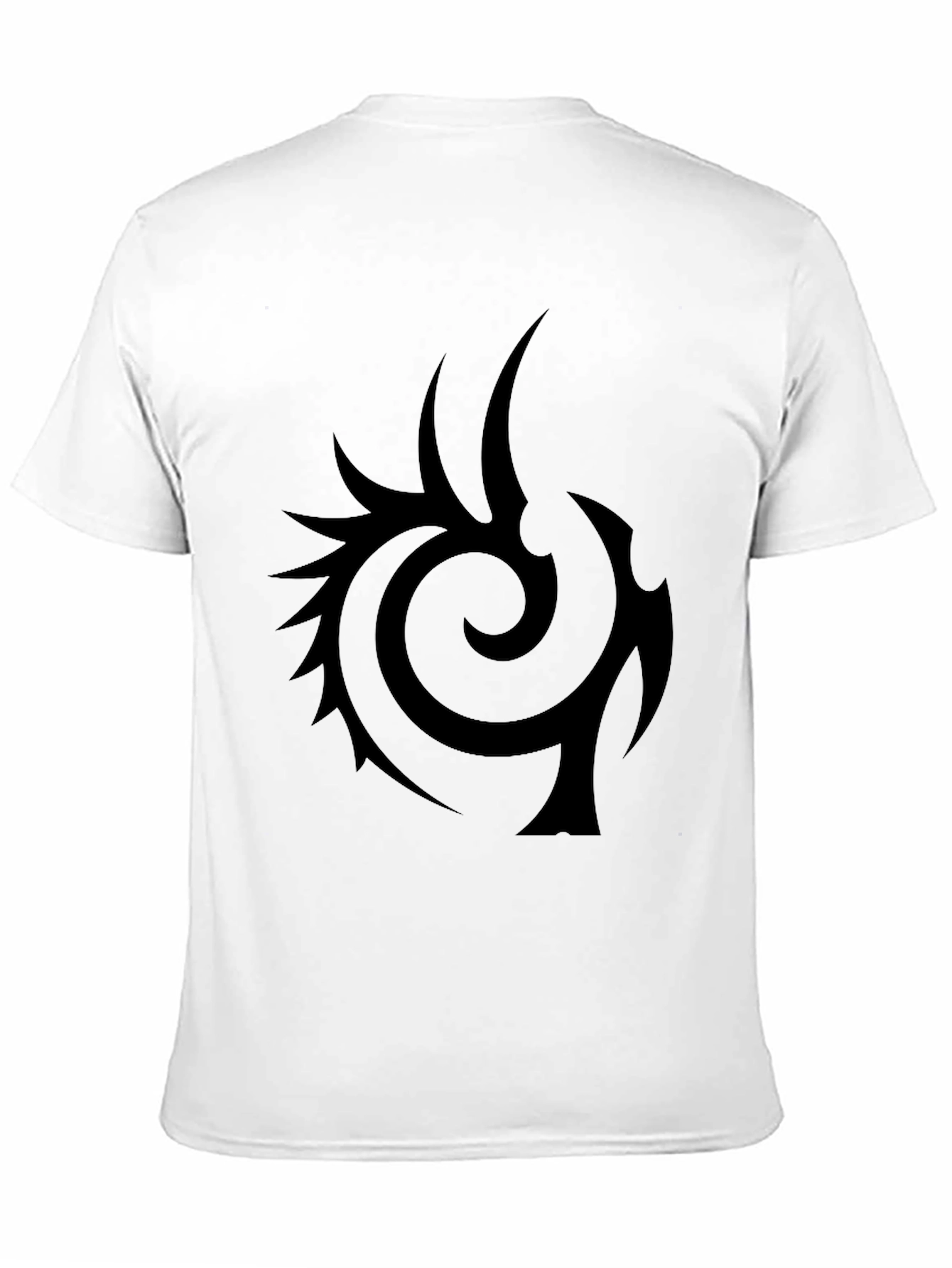 Mens Black T-Shirt with Tribal Design