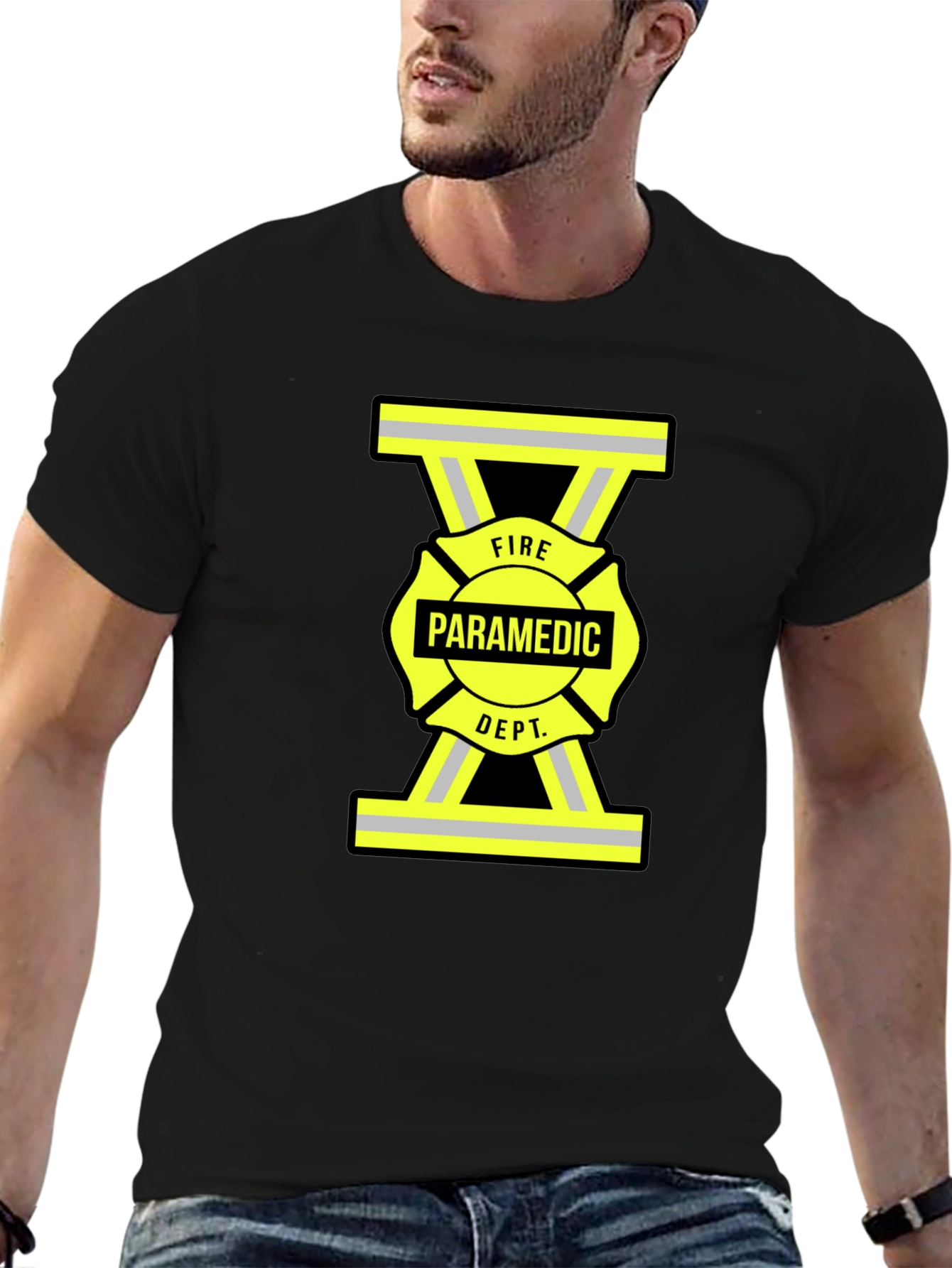 Fire Paramedic Dept. Black T-Shirt