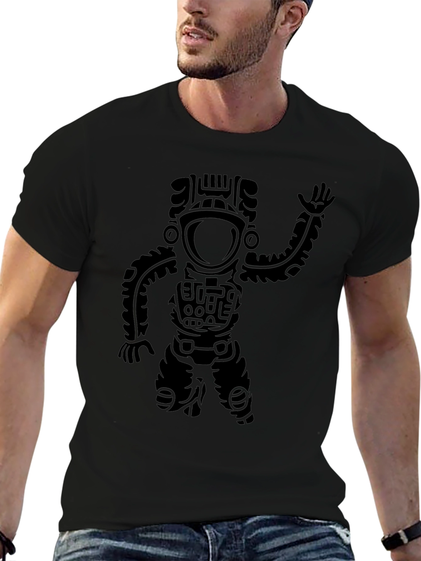 Astronaut Graphic T-Shirt - Black