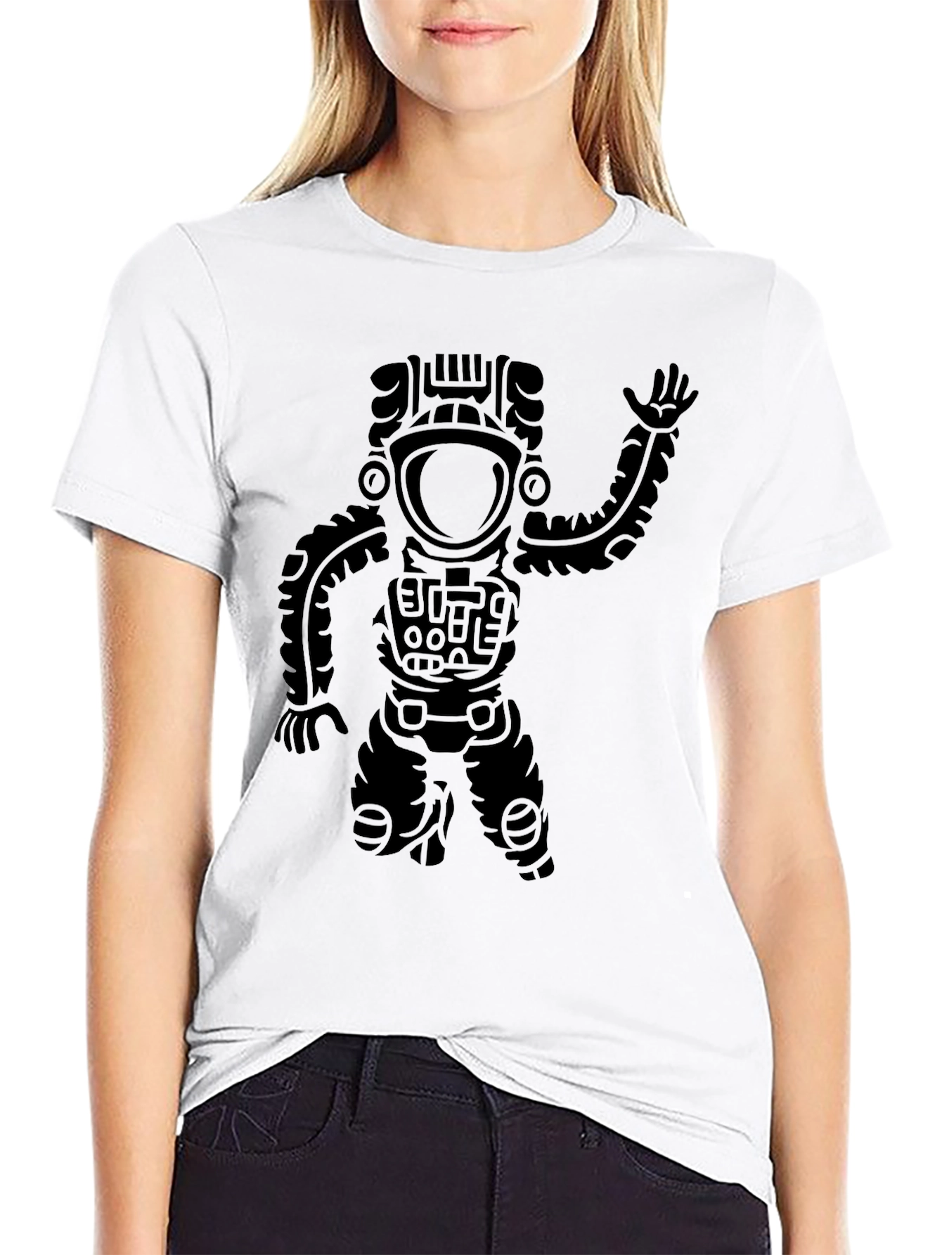 Astronaut Graphic T-Shirt - Black