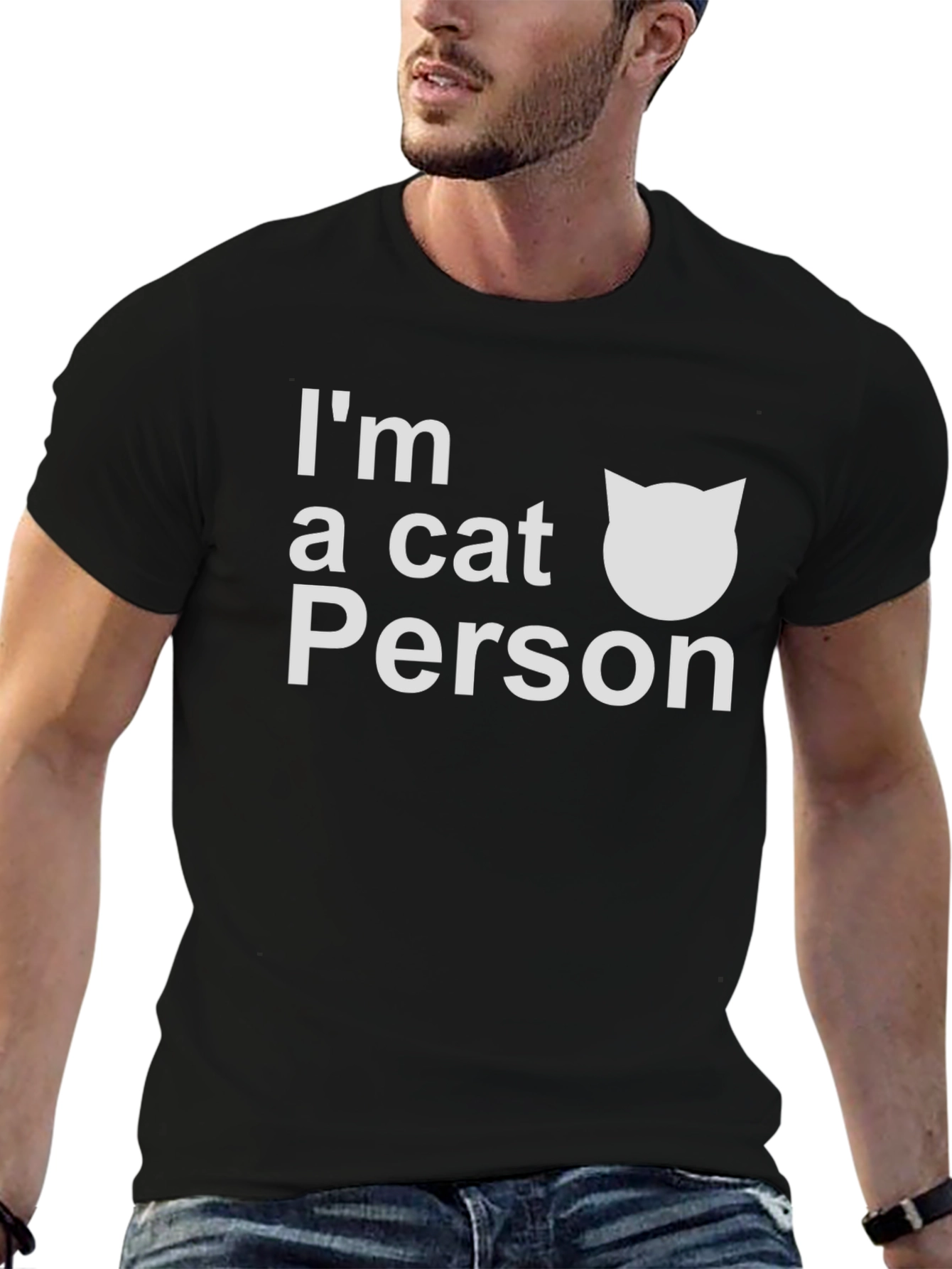 Im a Cat Person T-Shirt -  Unisex Black Tee